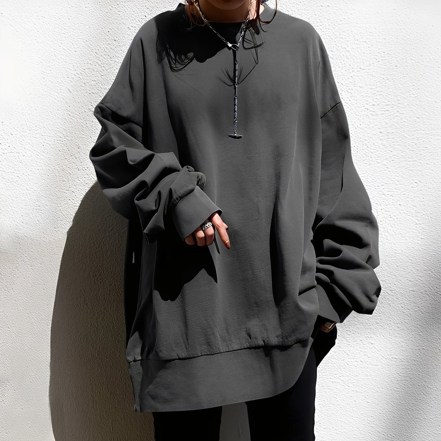 Andrina - Locker sitzender Damenpullover mit Rundhals