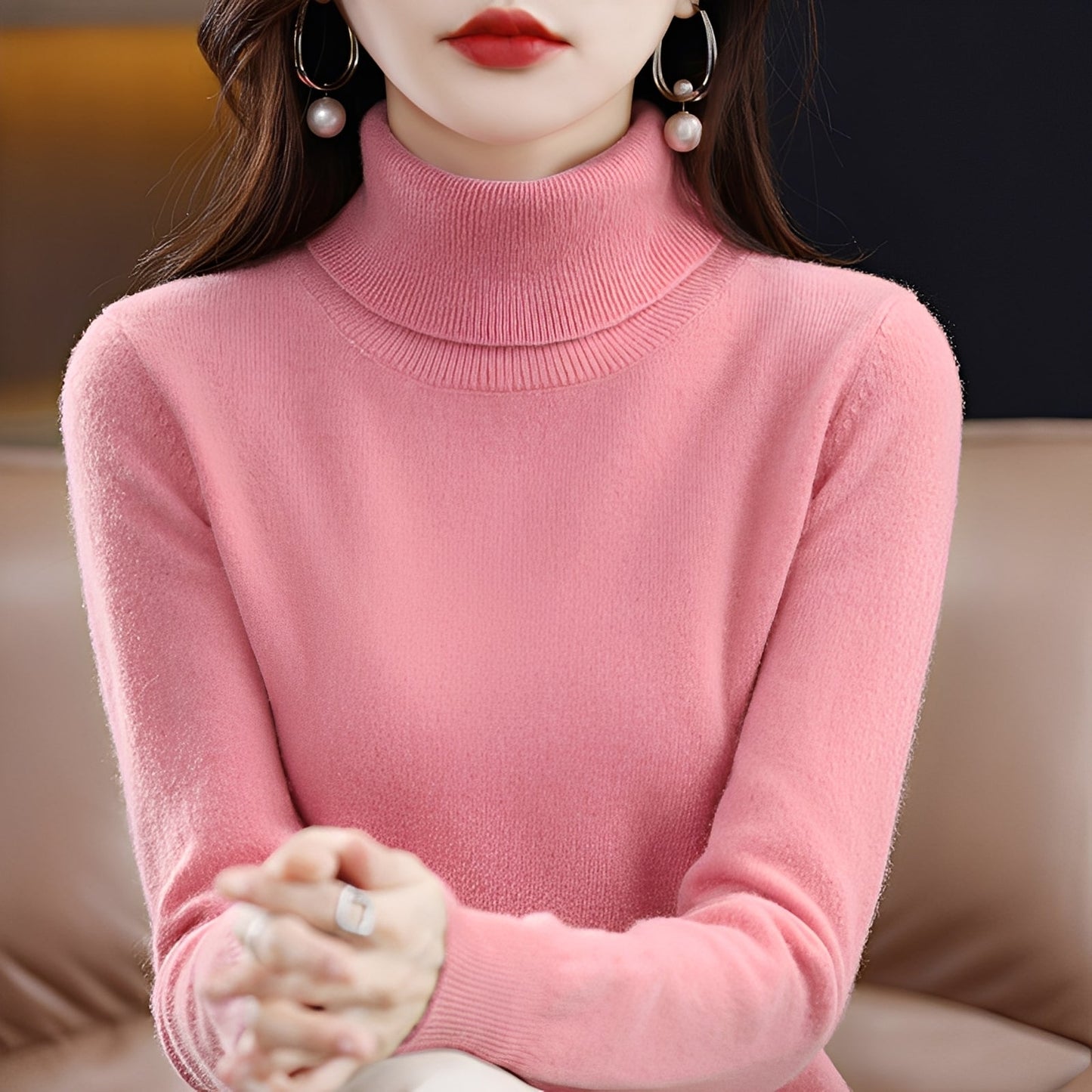 Jocelin - Leichter Damen-Rollkragenpullover