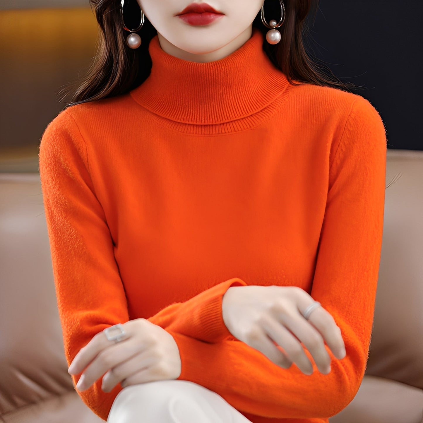 Jocelin - Leichter Damen-Rollkragenpullover