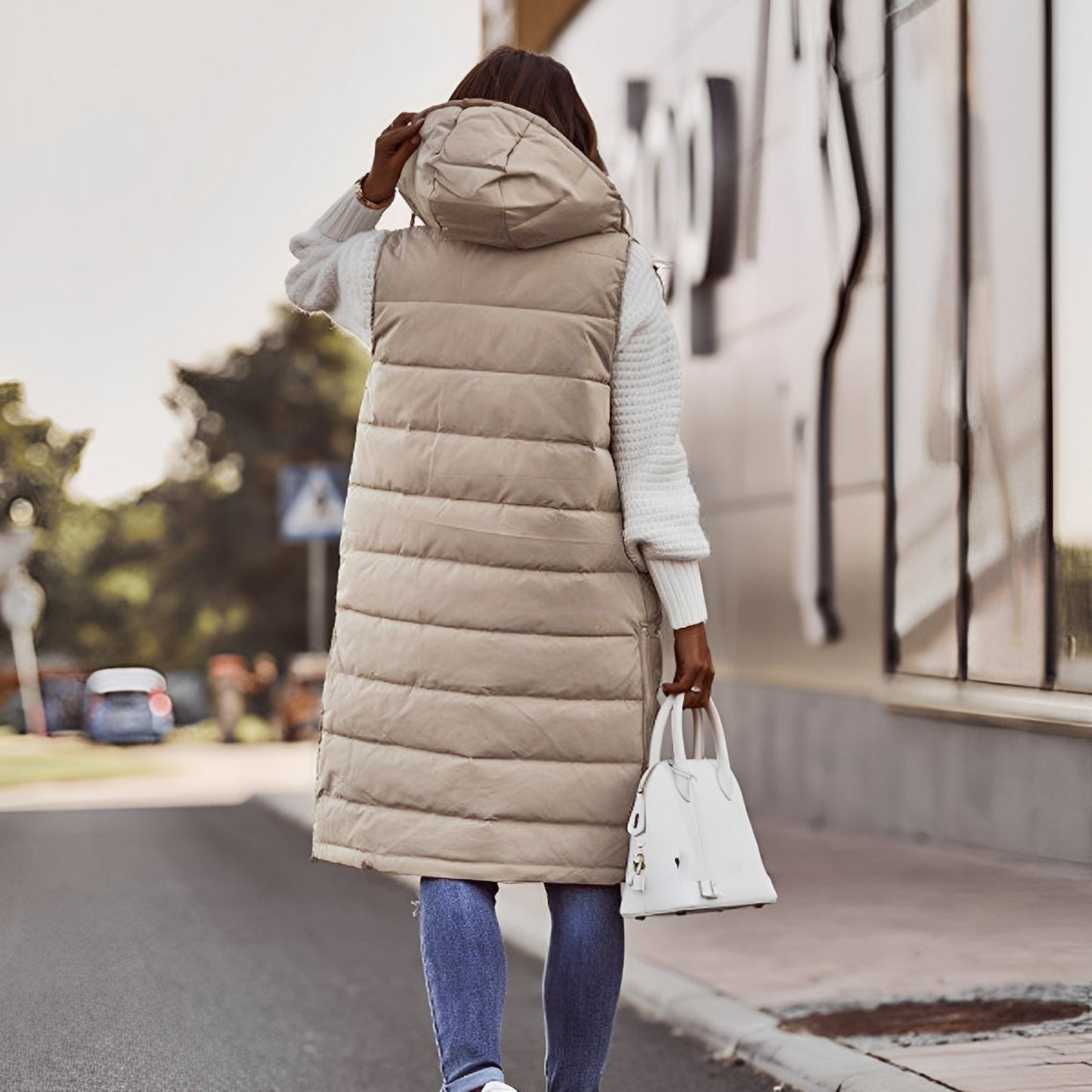 Brenna - Schicke lange Damen-Daunenjacke
