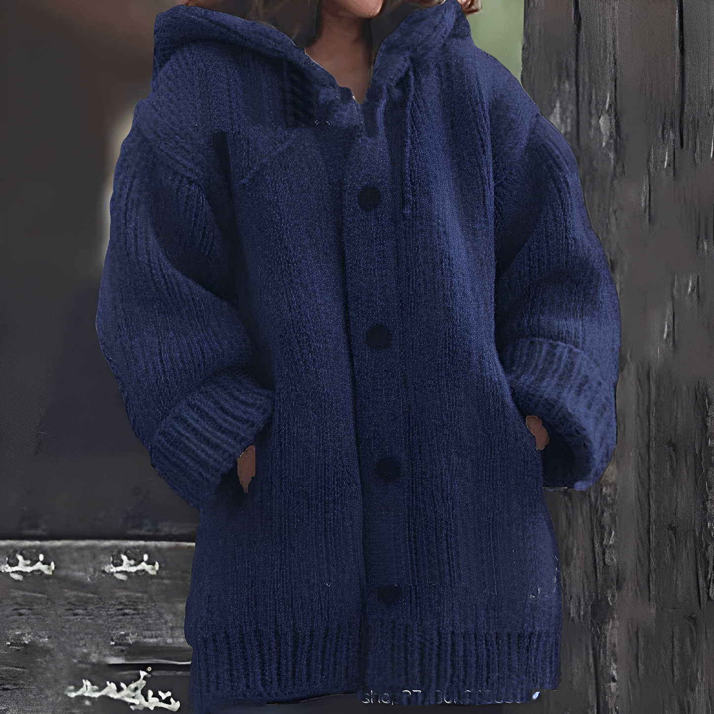 Jaqueline - Bequeme Damen-Strickjacke mit Kapuze