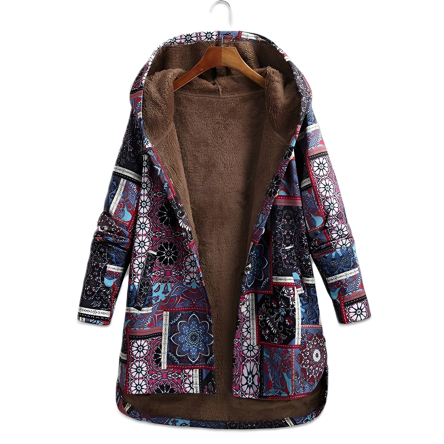 Griselda - Frauen-Hoodie mit ethnischen Blumenmustern