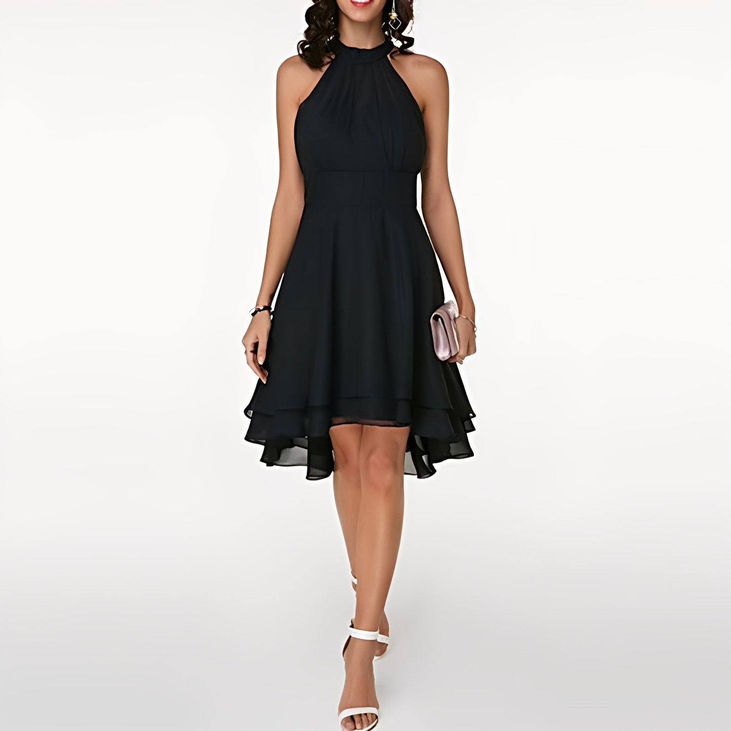 Melissa - Frauen-Chiffonkleid mit schönen Rüschen