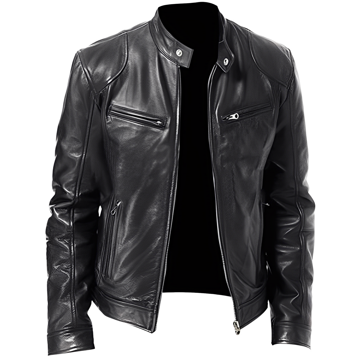 Crawford - Modische, schmal geschnittene Herrenlederjacke