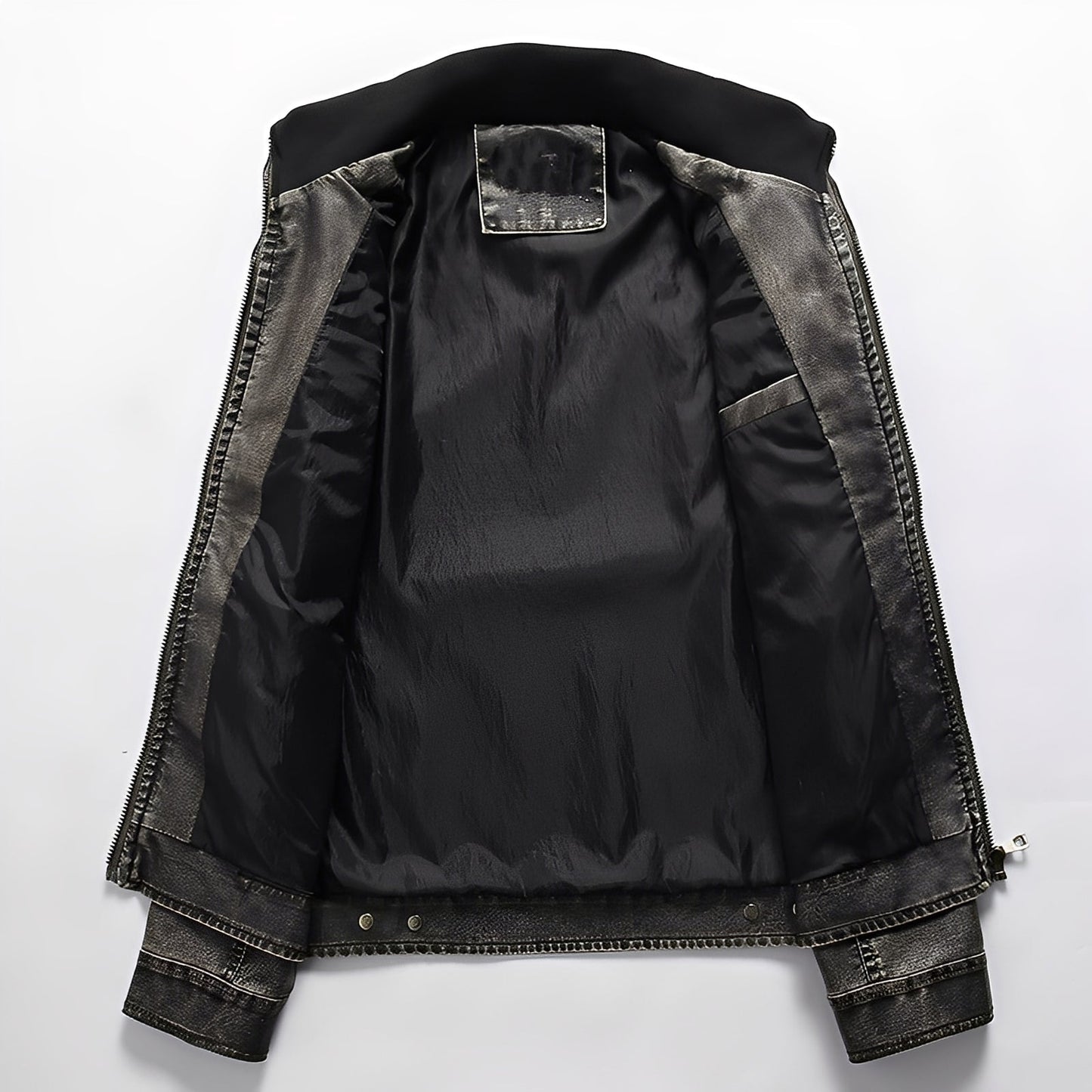 Kevin - Klassische Herrenlederjacke mit Taschen