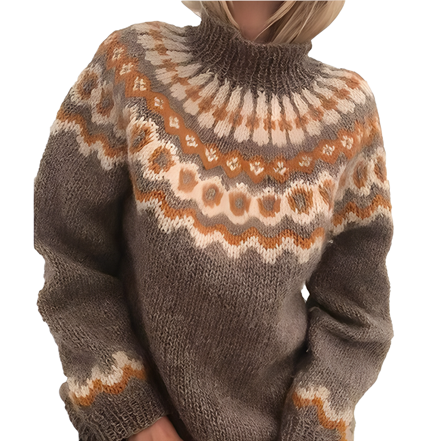 Charlee - Warmer, weiter geschnittener Damen-Rollkragenpullover