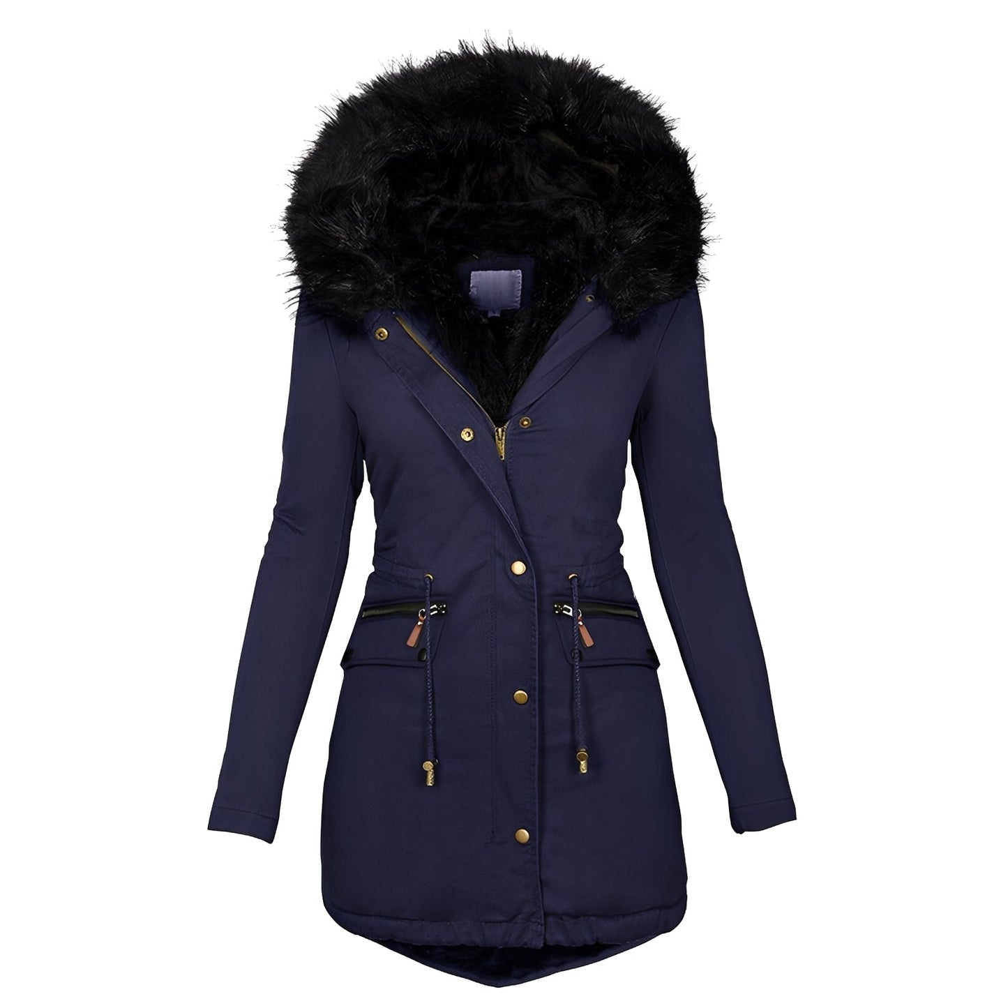 Camilla - Elegante, warme Damenjacke mit Fell
