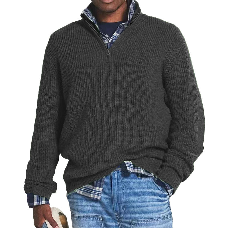 Charlton - Bequemer Herrenpullover aus Kaschmir mit Zipper