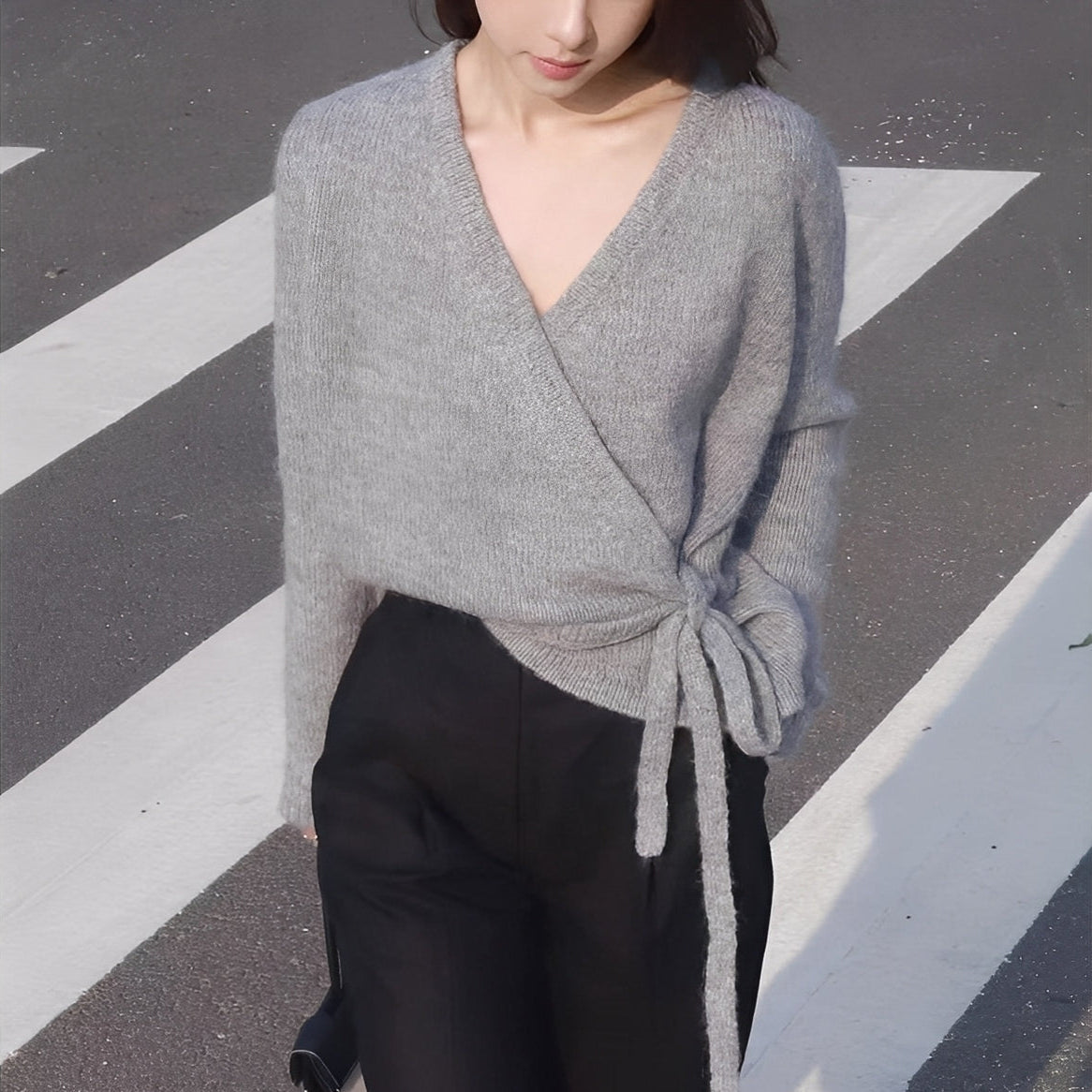 Eleanore - Eleganter Damenpullover mit schrägem Muster