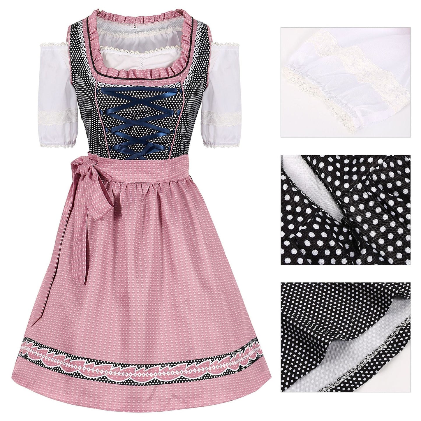 Velda - Klassisches Oktoberfestkleid mit Trägern für Damen