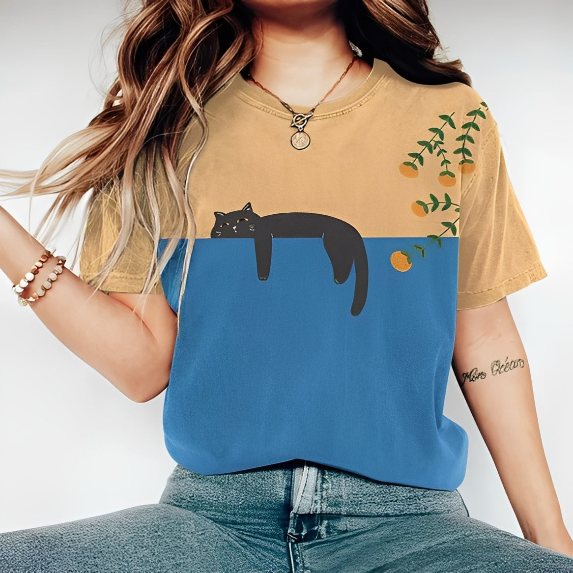 Alvina - Bequemes Damen-T-Shirt mit Muster