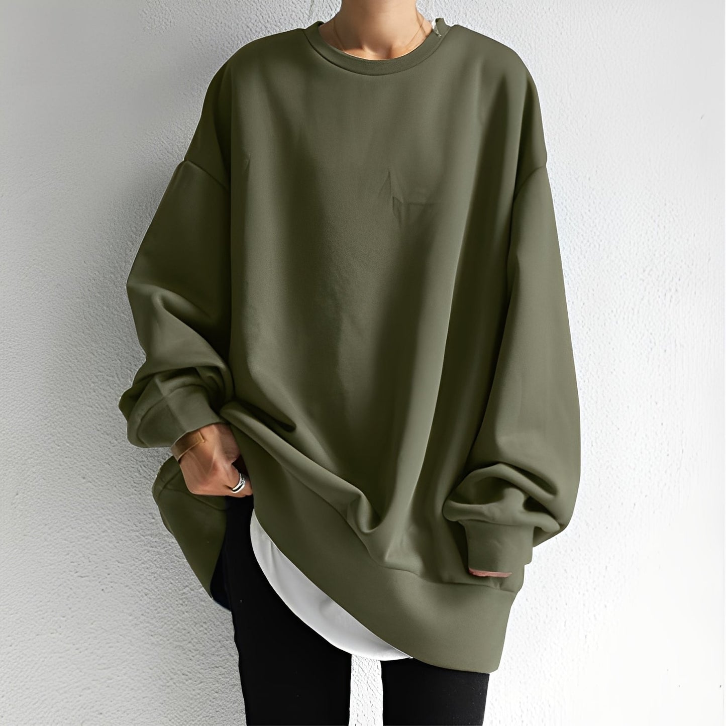 Andrina - Locker sitzender Damenpullover mit Rundhals