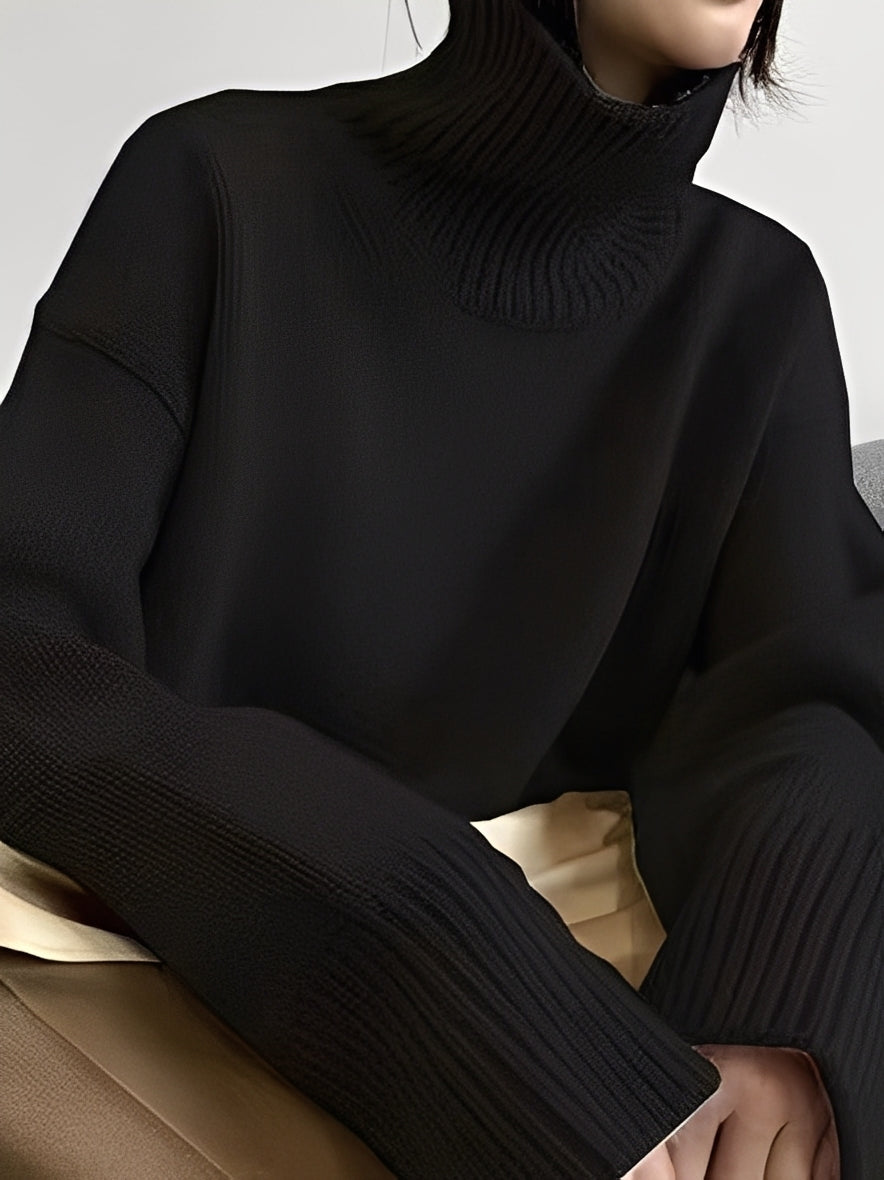 Adrienne - Eleganter, lässiger Kaschmir-Rollkragenpullover