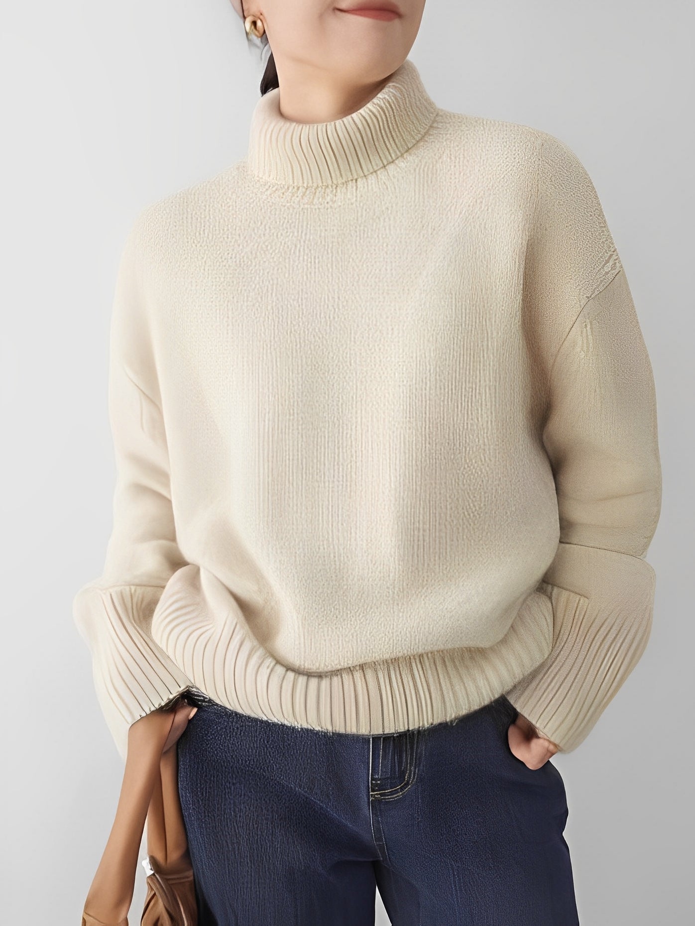 Yvette - Damen Rollkragenpullover aus leichtem Kaschmir