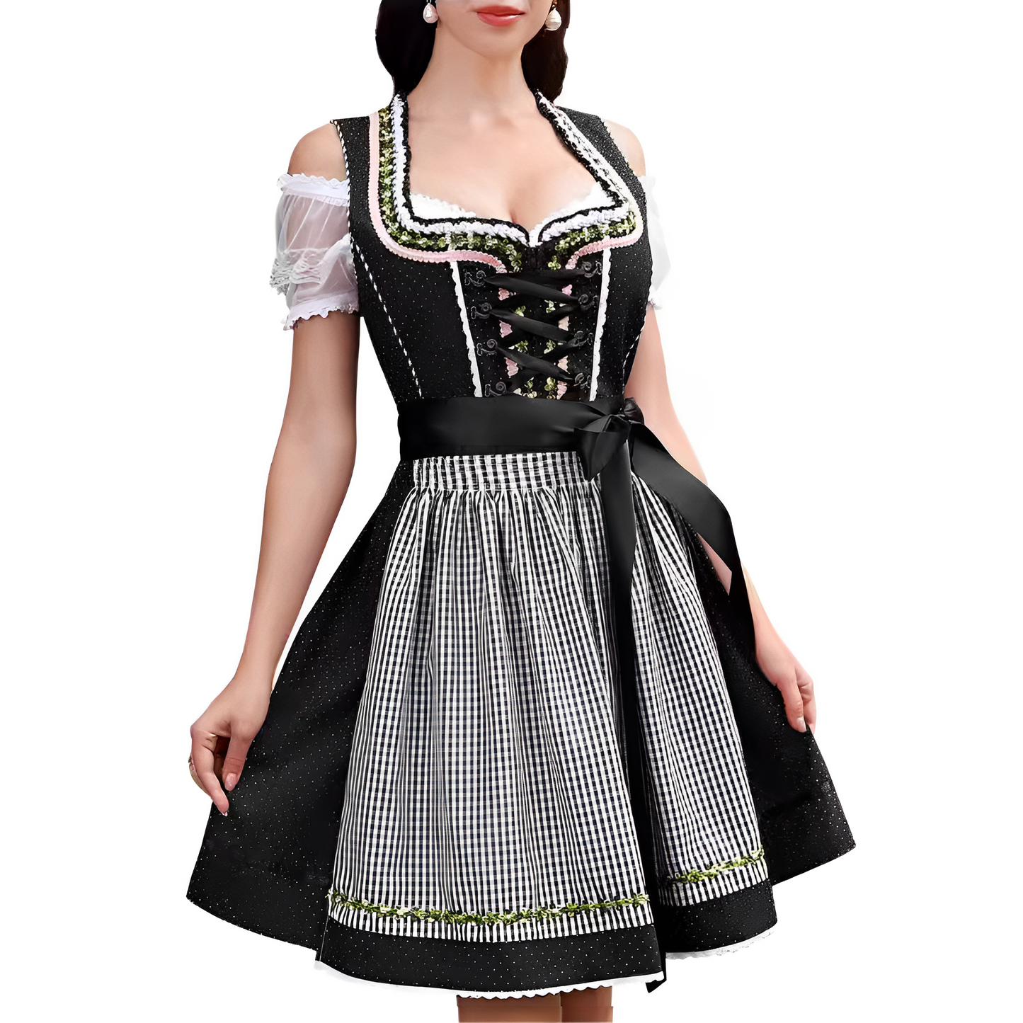 Ericka - Elegantes, auffälliges Oktoberfest-Mini-Dirndl für Frauen