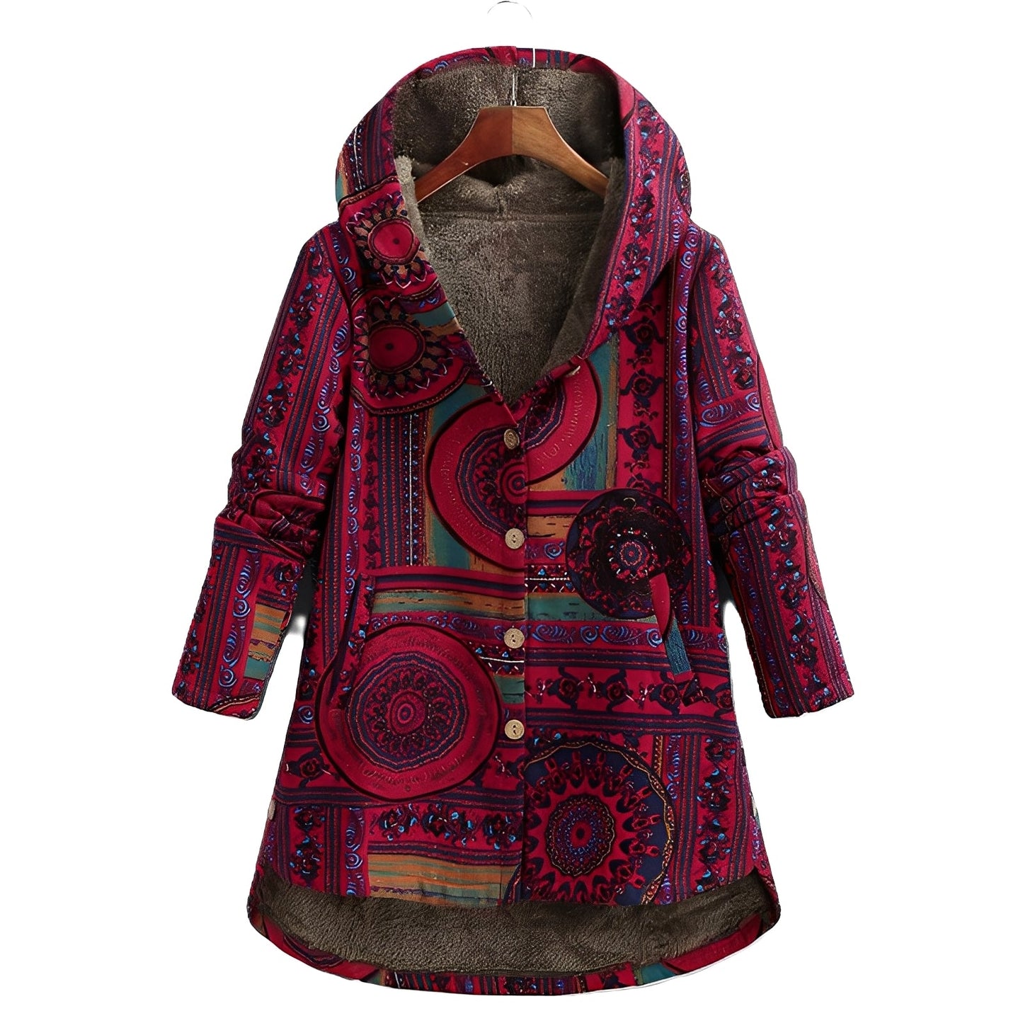 Griselda - Frauen-Hoodie mit ethnischen Blumenmustern
