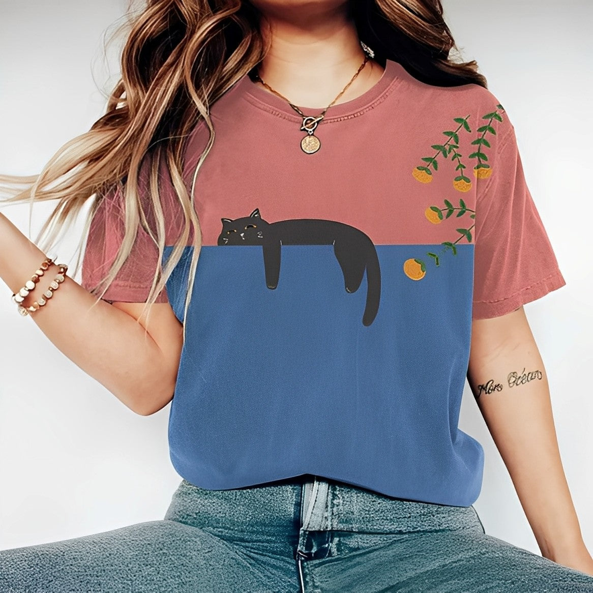 Alvina - Bequemes Damen-T-Shirt mit Muster