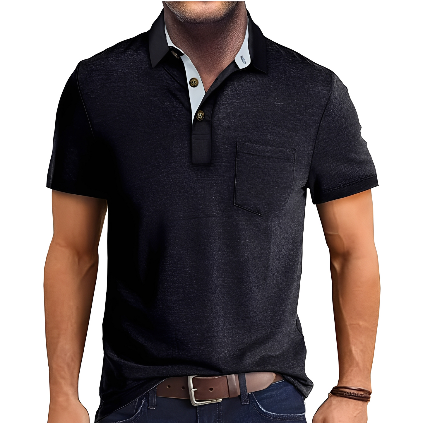 Abner - Klassisches Männer-Poloshirt mit kurzen Ärmeln
