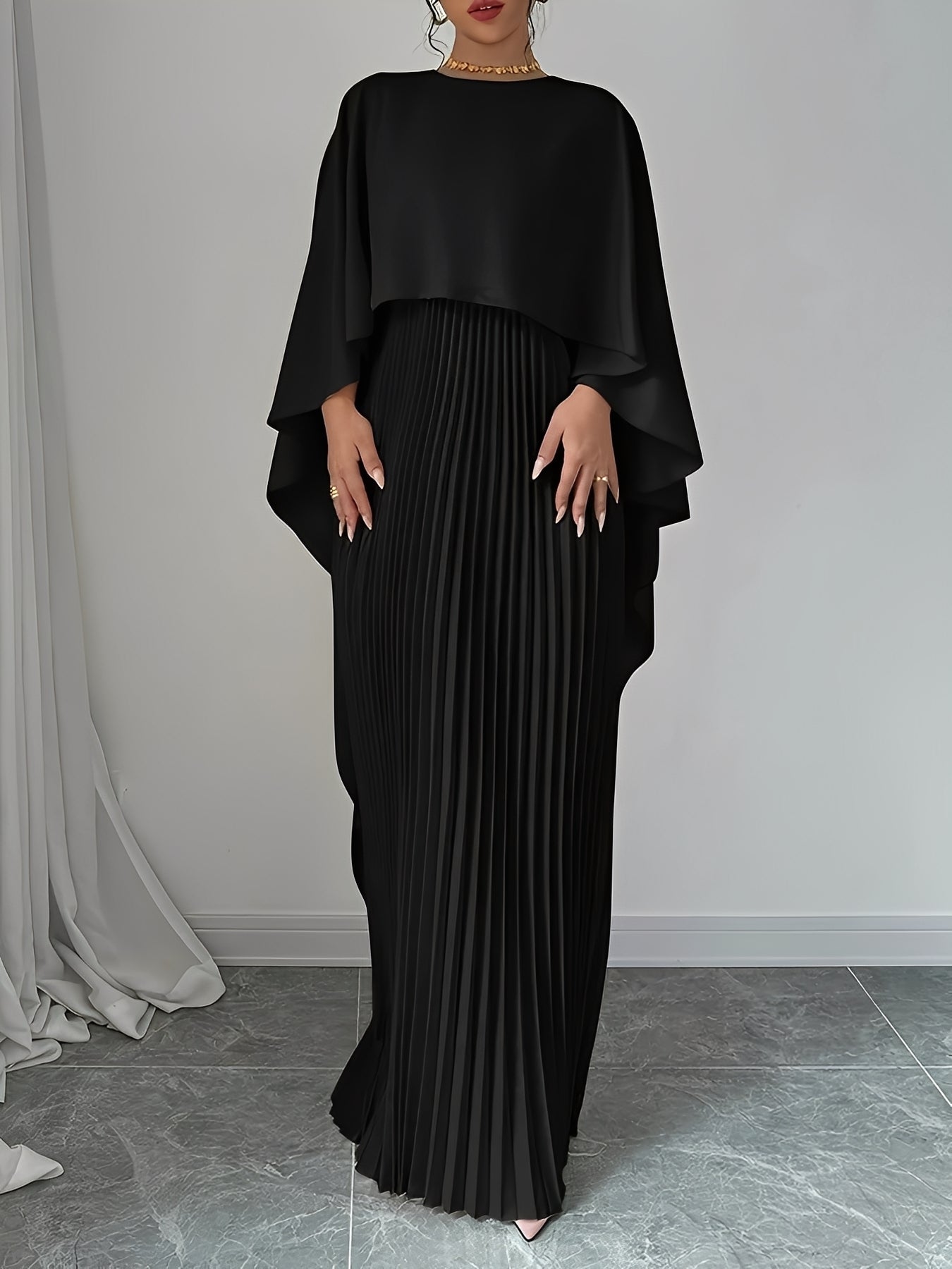 Katherine - Elegantes, locker geschnittenes langes Damenkleid