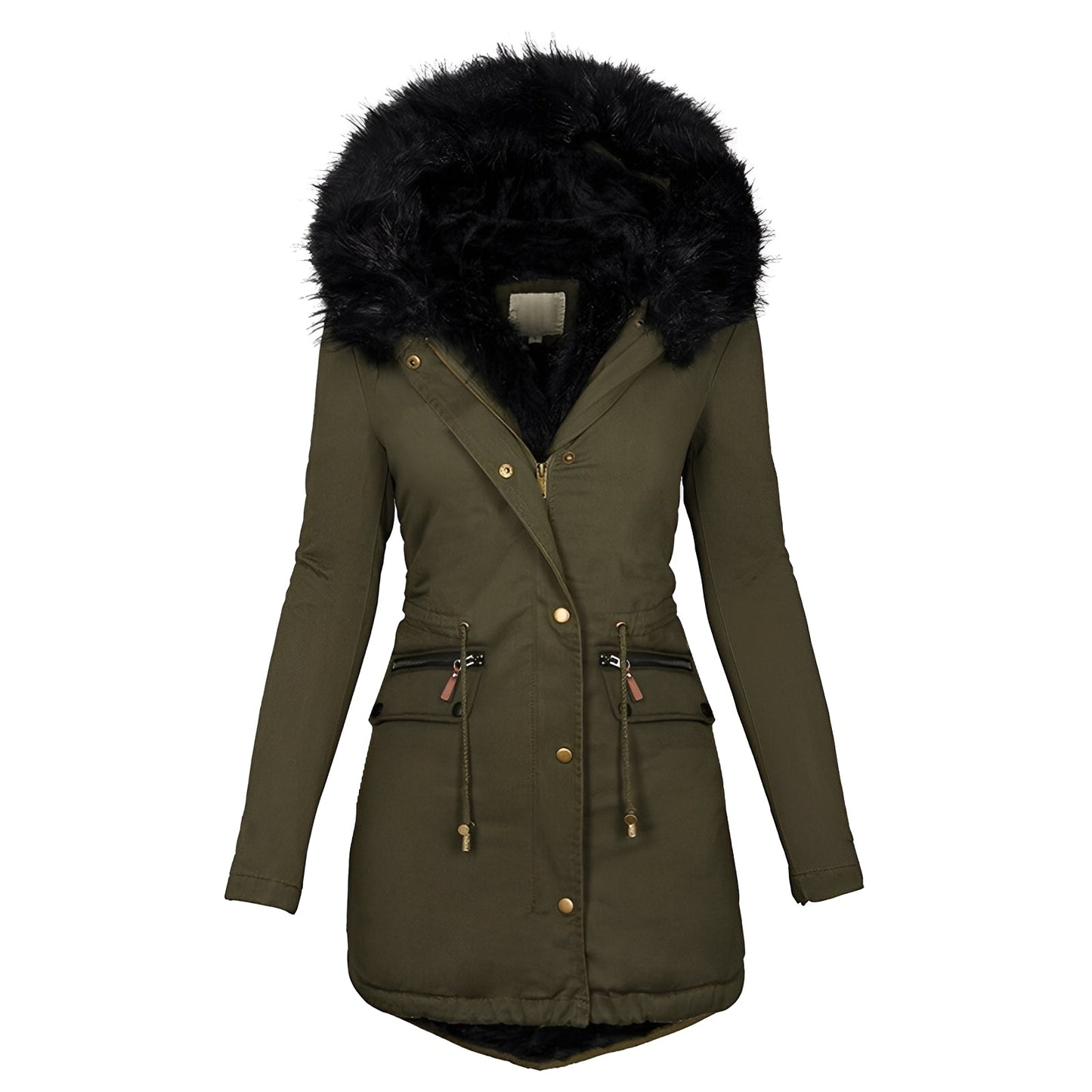 Camilla - Elegante, warme Damenjacke mit Fell