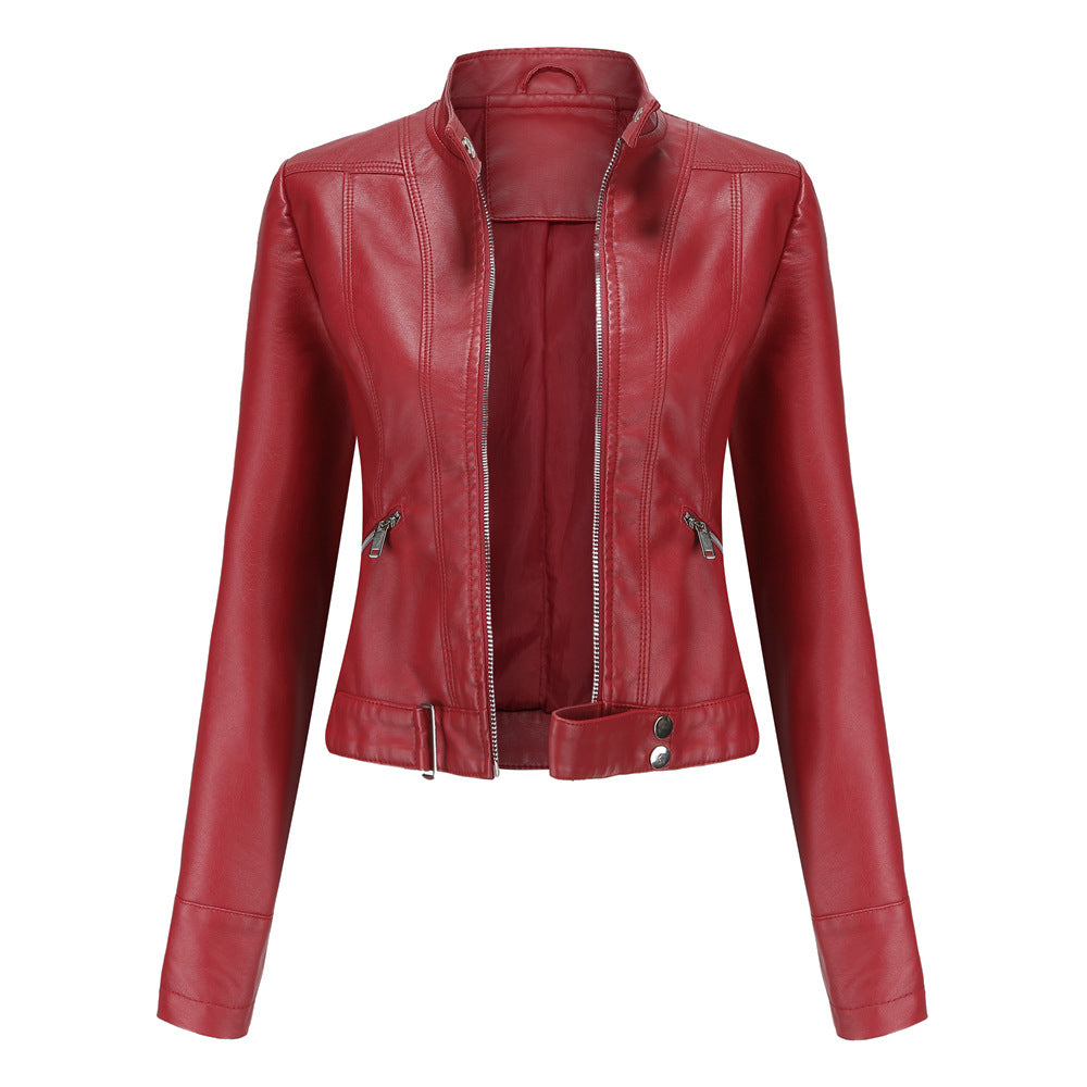 Madeline - Modische Damenlederjacke mit Kragen