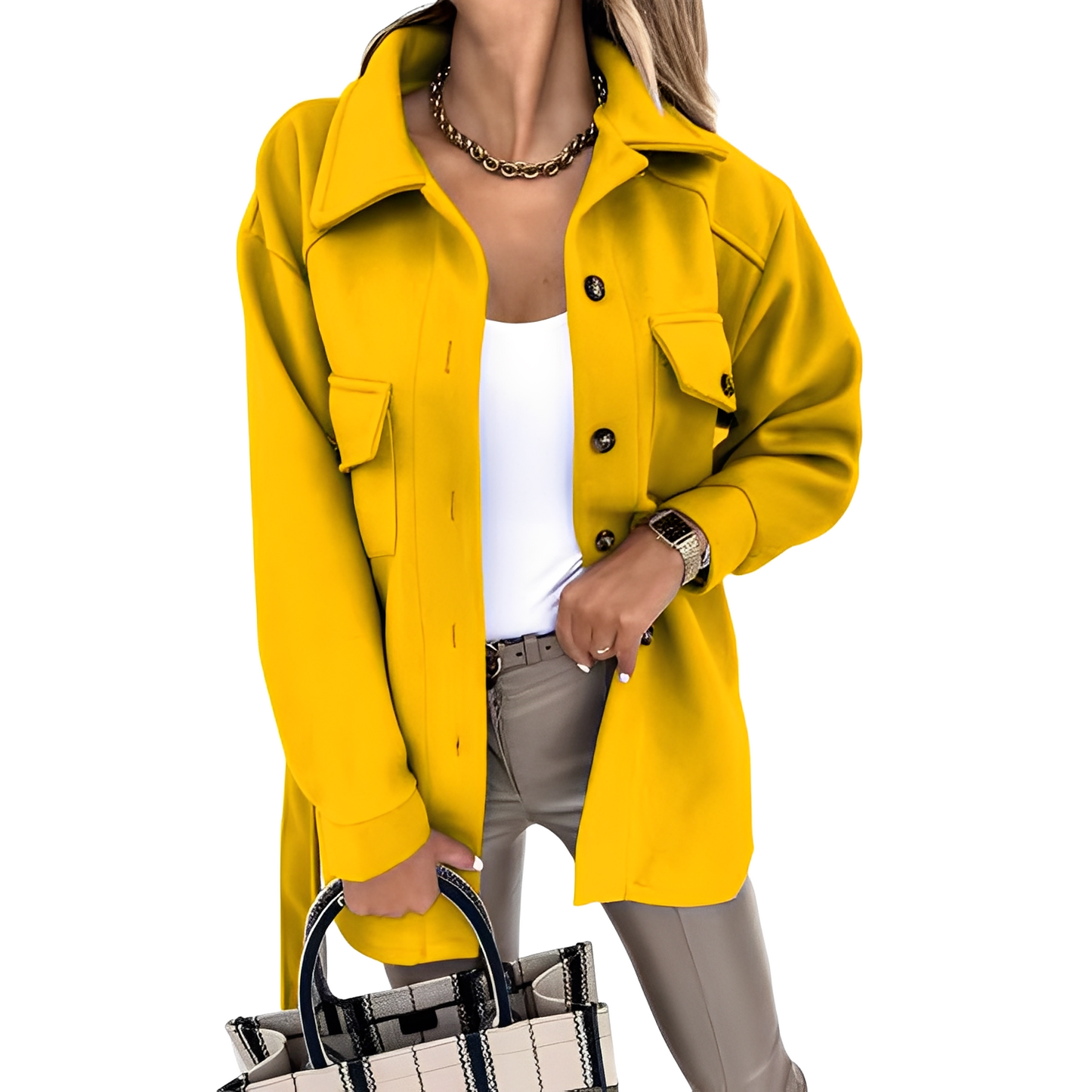 Bethanie - Leichte Damenjacke mit Kragen und Knöpfen