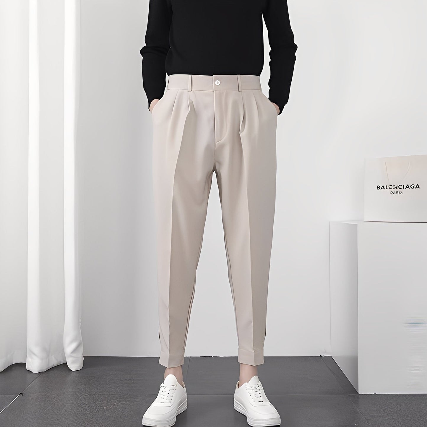 Micheal - Moderne, bequeme, locker geschnittene Herrenhose