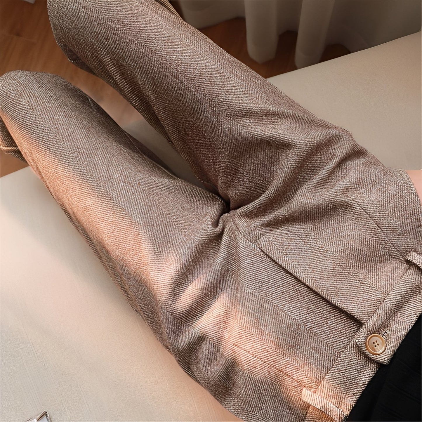Daren - Elegante, schmal geschnittene Herrenwollhose