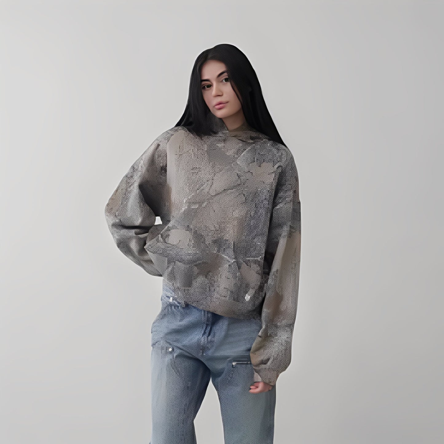 Anya - Gemütlicher Hoodie im Tarnmuster