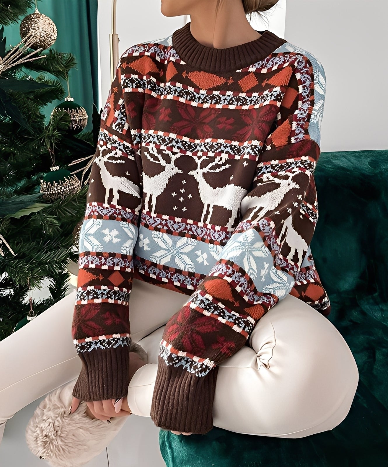 Carolina - Bequemer Damenpullover mit Weihnachtsmotiv