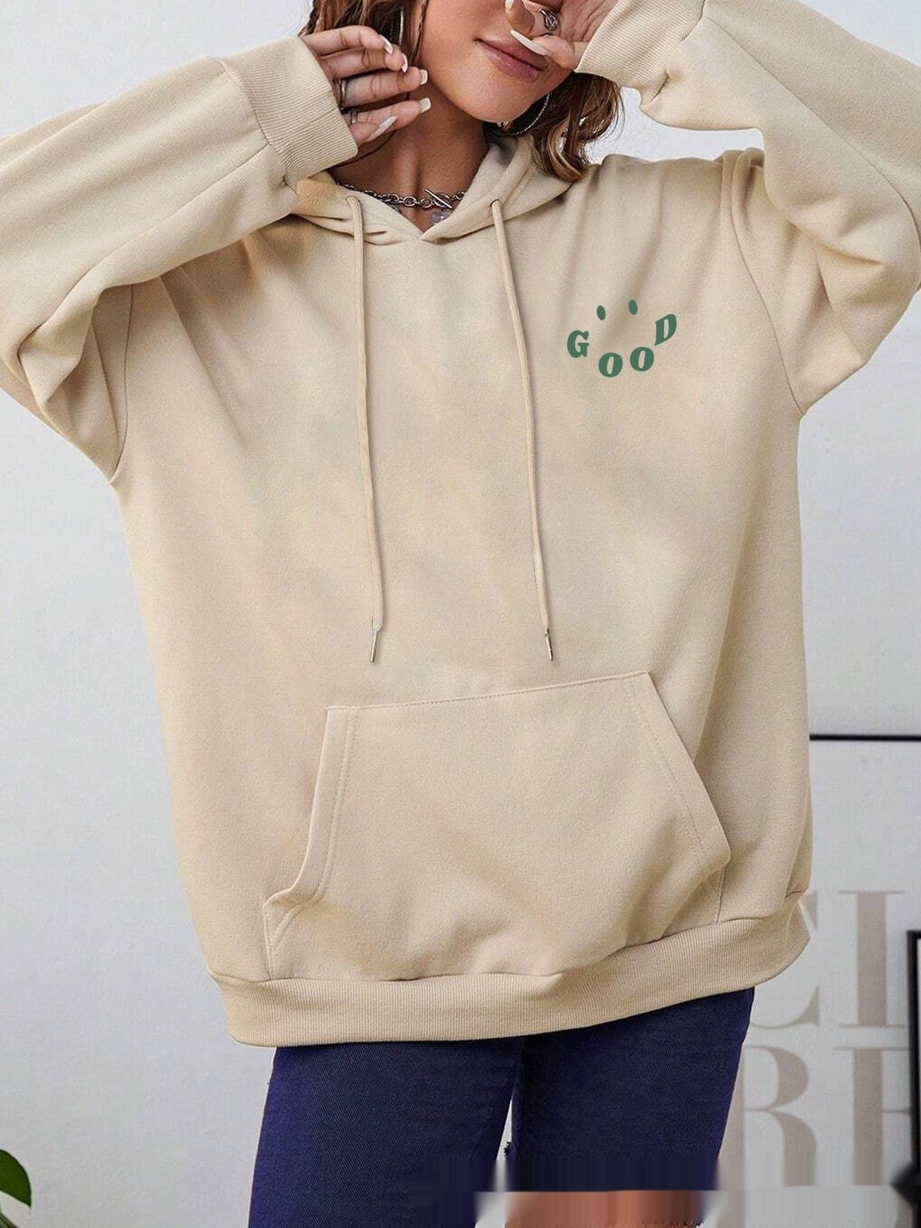 Margery - Stylischer Damenpullover aus Baumwolle mit Botschaft