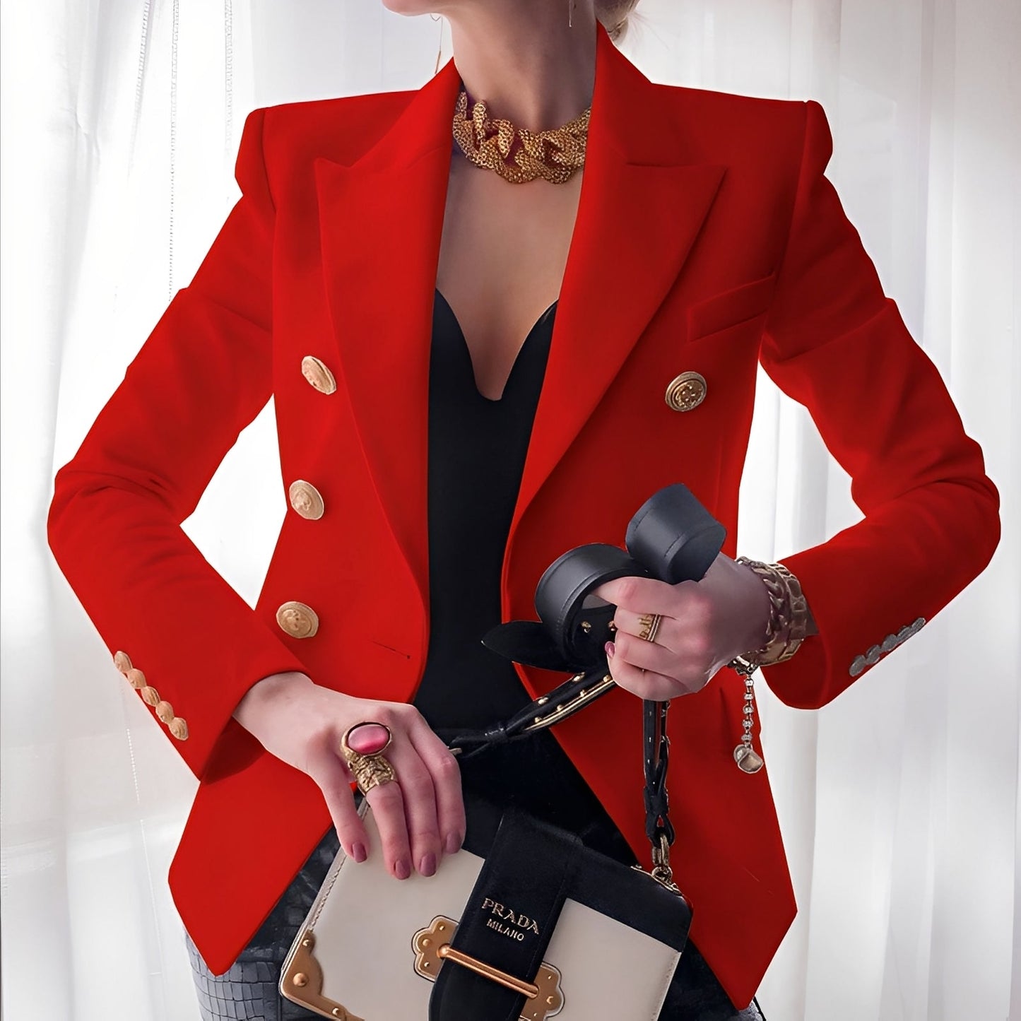 Raschelle - Traditioneller Damenblazer mit Knöpfen