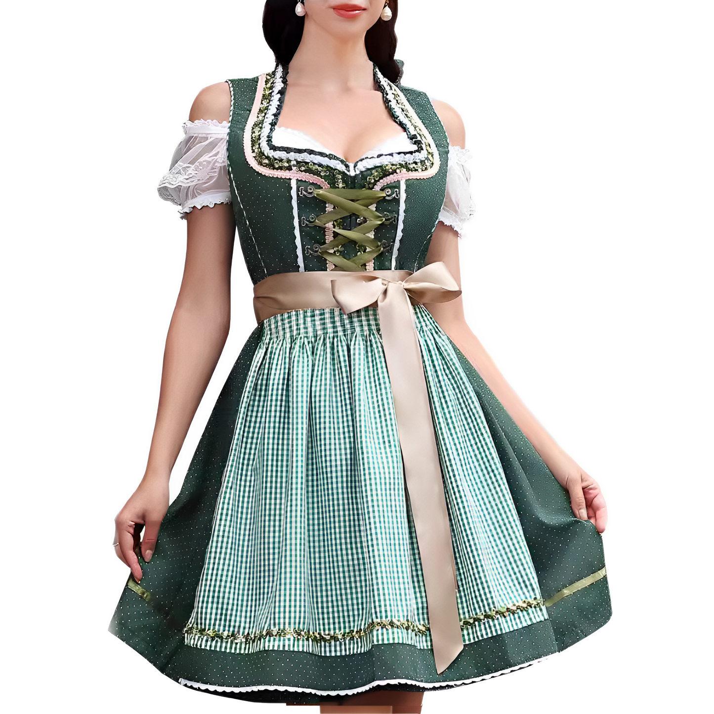 Ericka - Elegantes, auffälliges Oktoberfest-Mini-Dirndl für Frauen