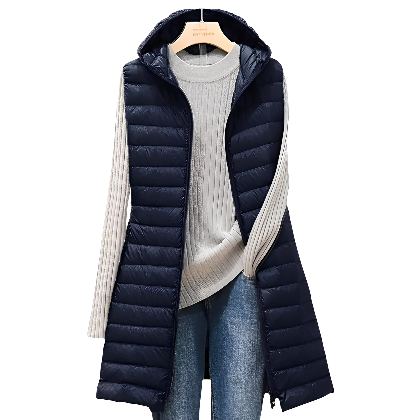 Joelle - Moderne lange Damen-Steppweste
