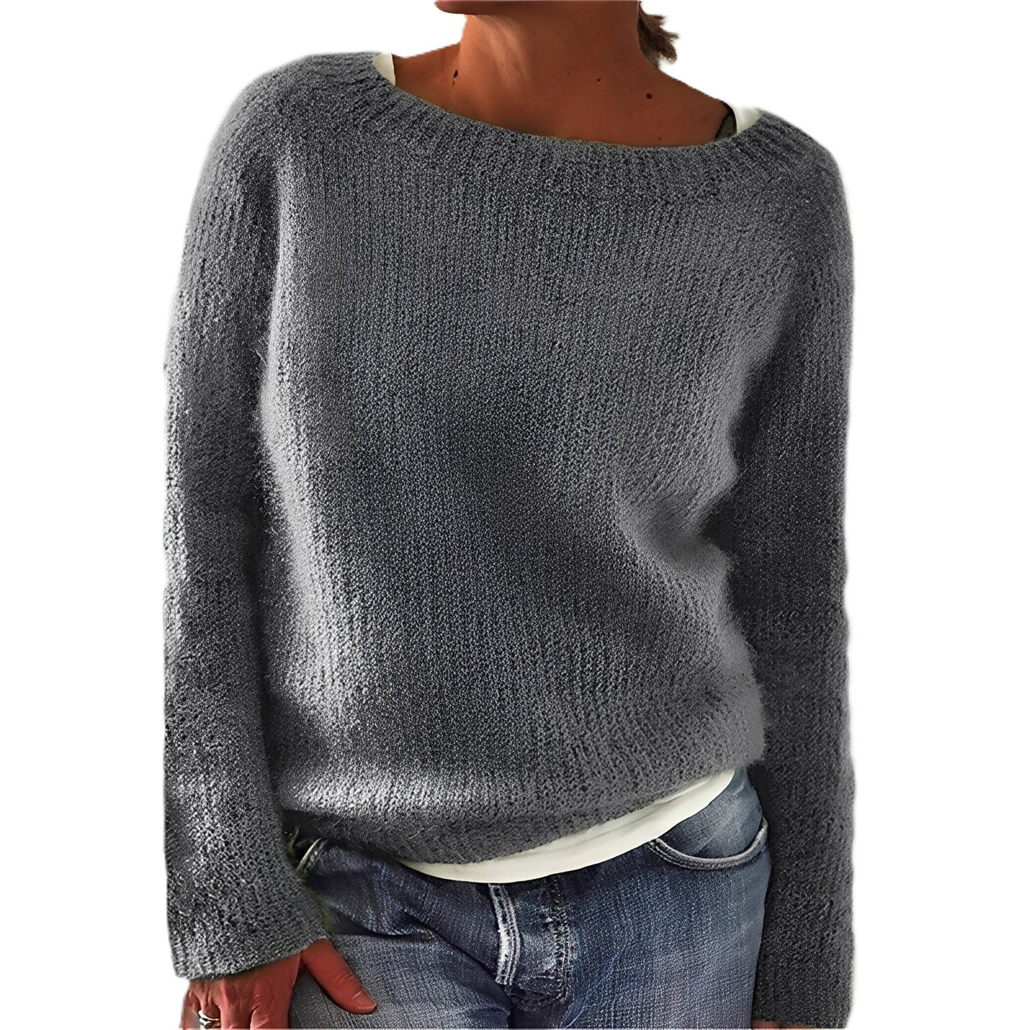 Angelia - Gemütlicher, warmer Damenpullover aus weichem Strick