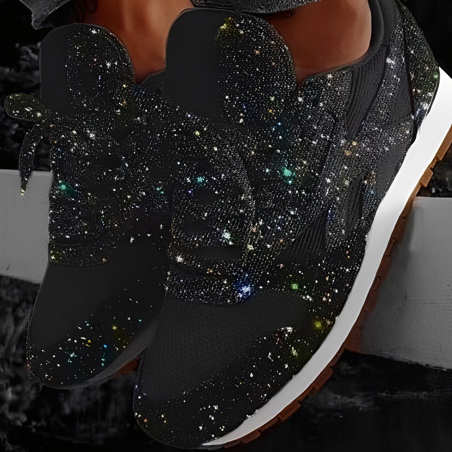 Kaycee - Glänzende und bequeme Muffin-Sneaker für Damen