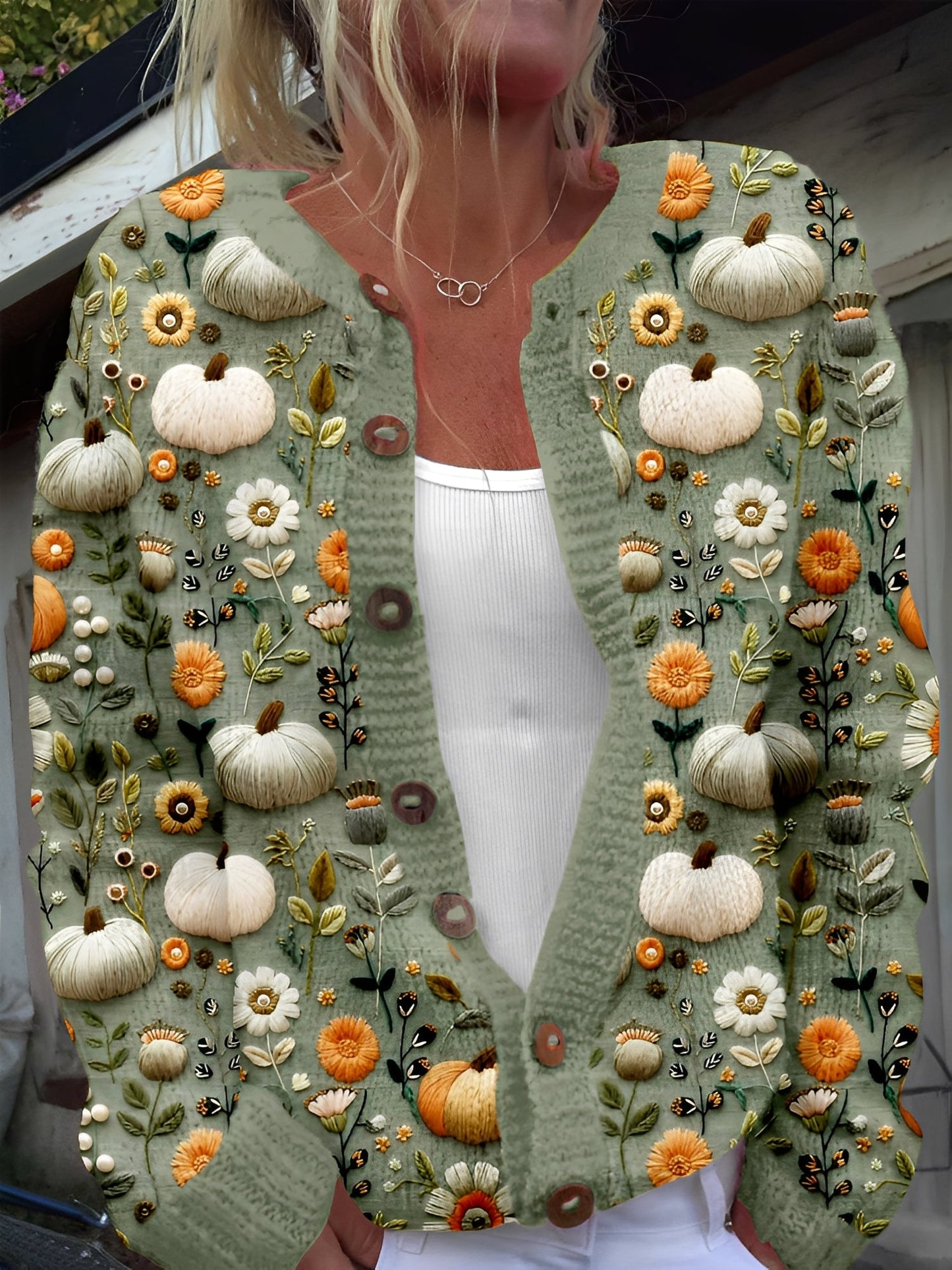 Kandace - Schicker Damen-Cardigan mit Blumenmuster