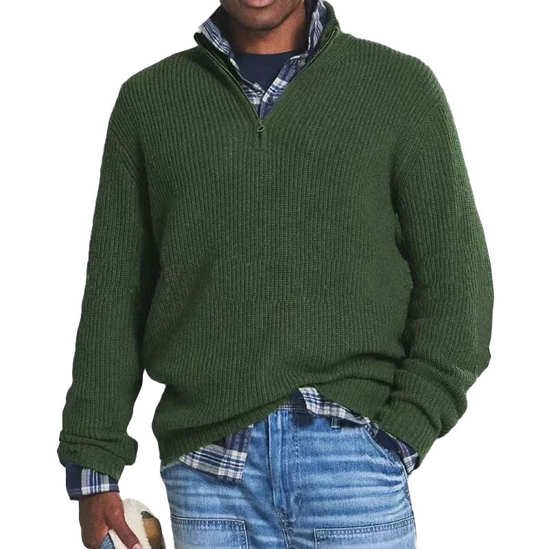 Charlton - Bequemer Herrenpullover aus Kaschmir mit Zipper