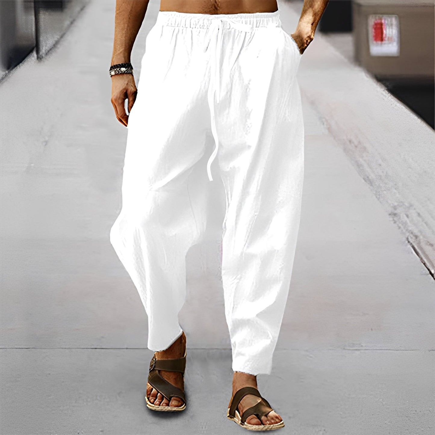 Jaxson - Sommerliche Leinen-Badeshorts für Herren
