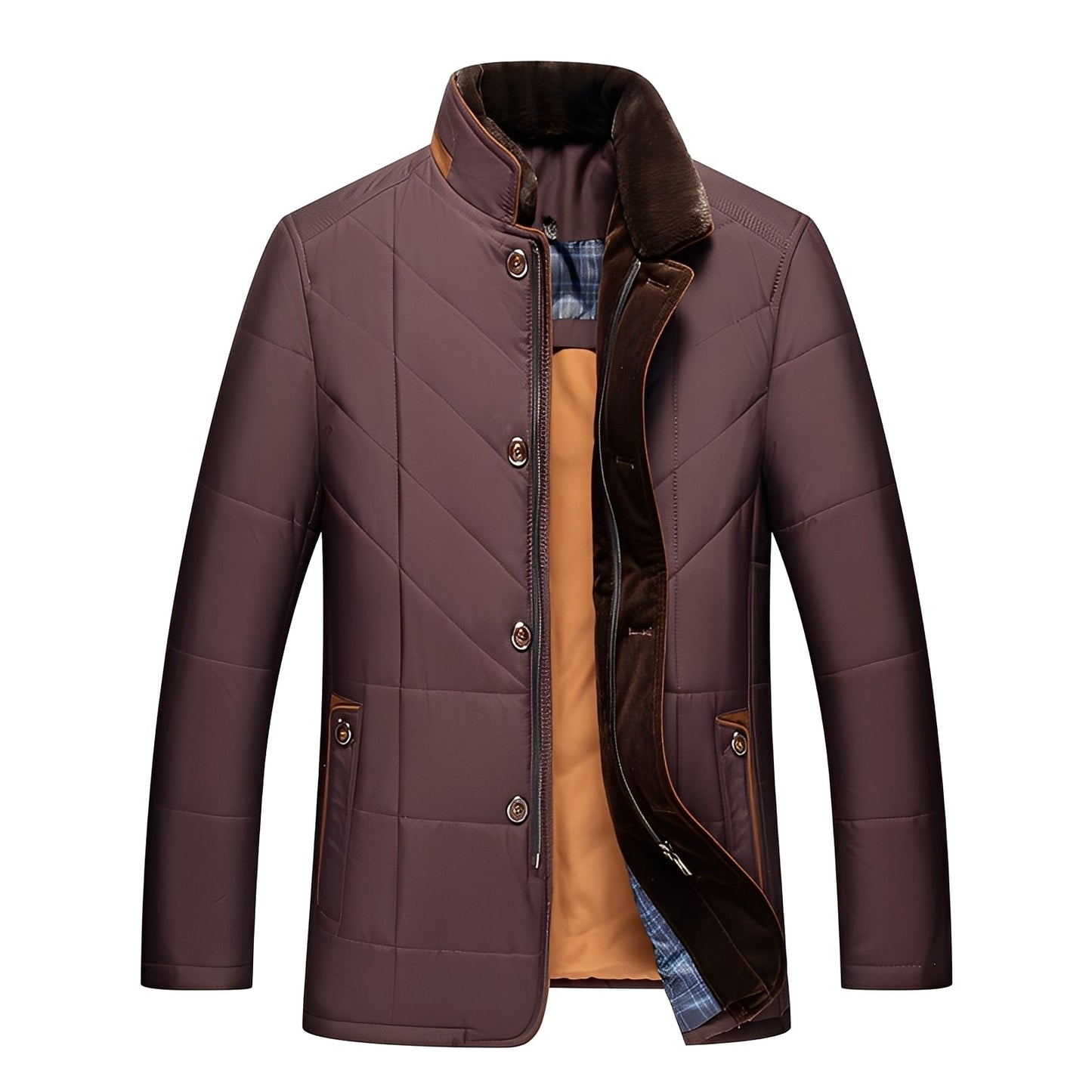 Rodney – Modische, warme Herrenjacke mit Knöpfen