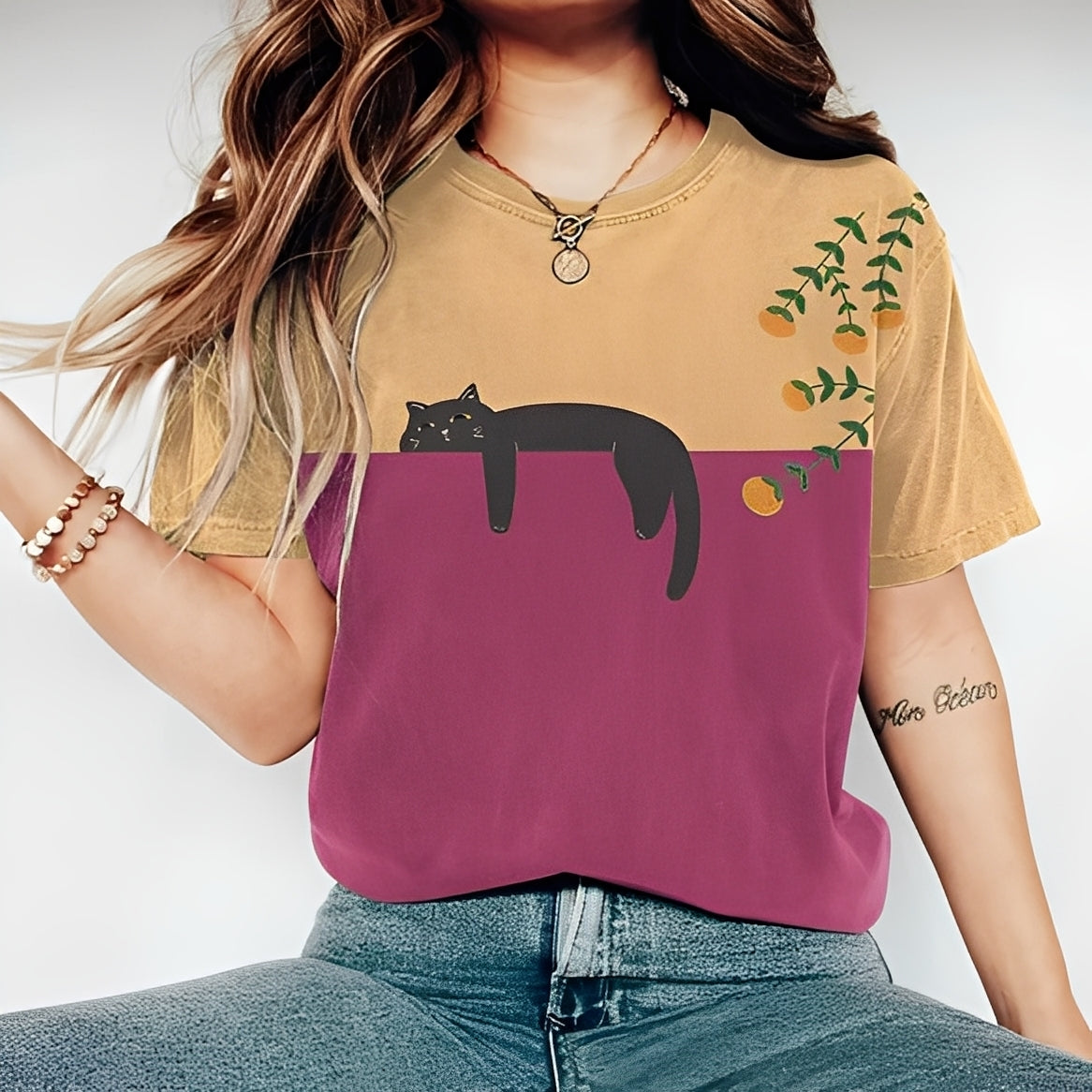 Alvina - Bequemes Damen-T-Shirt mit Muster