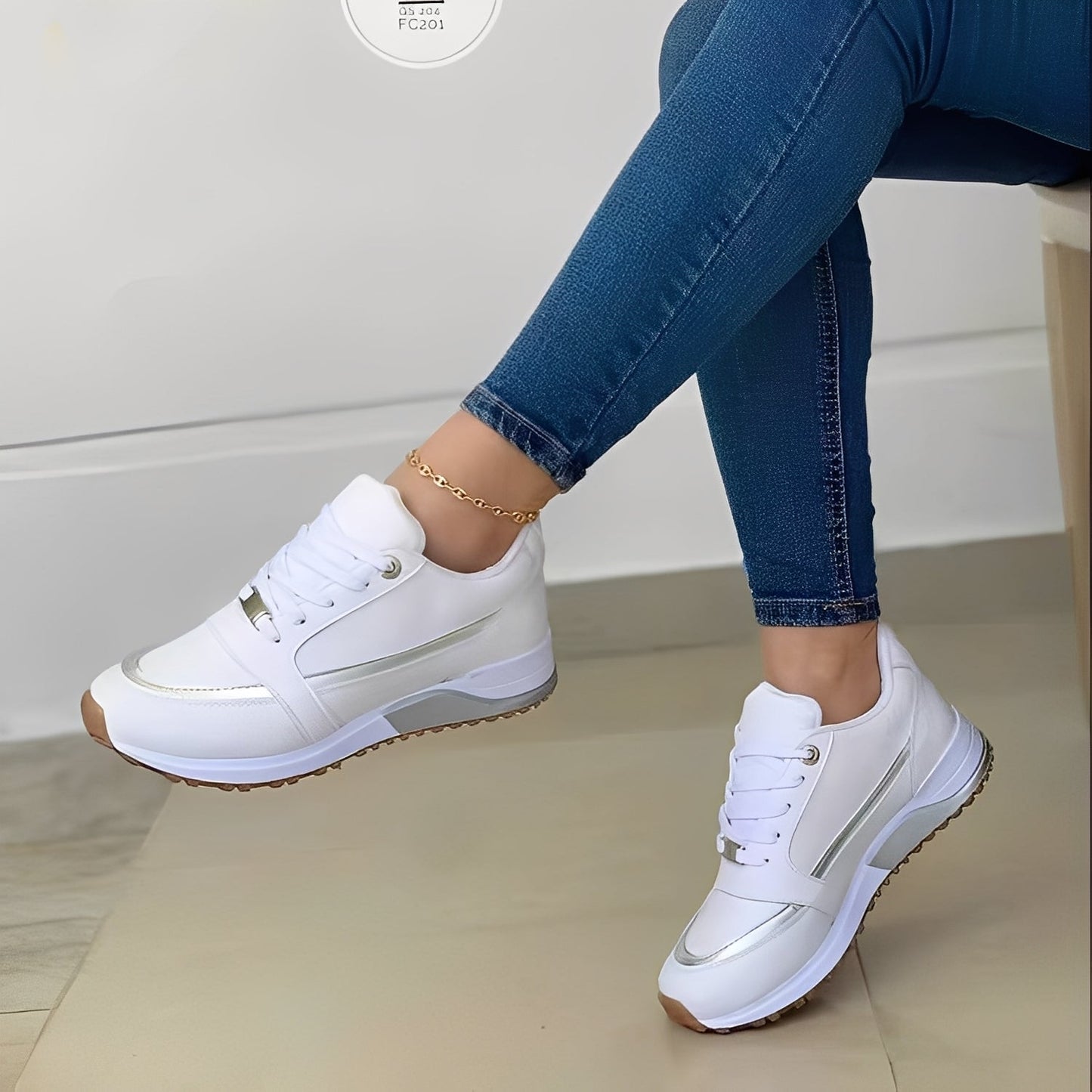 Xanthia - Moderne, flache Damen-Sneaker
