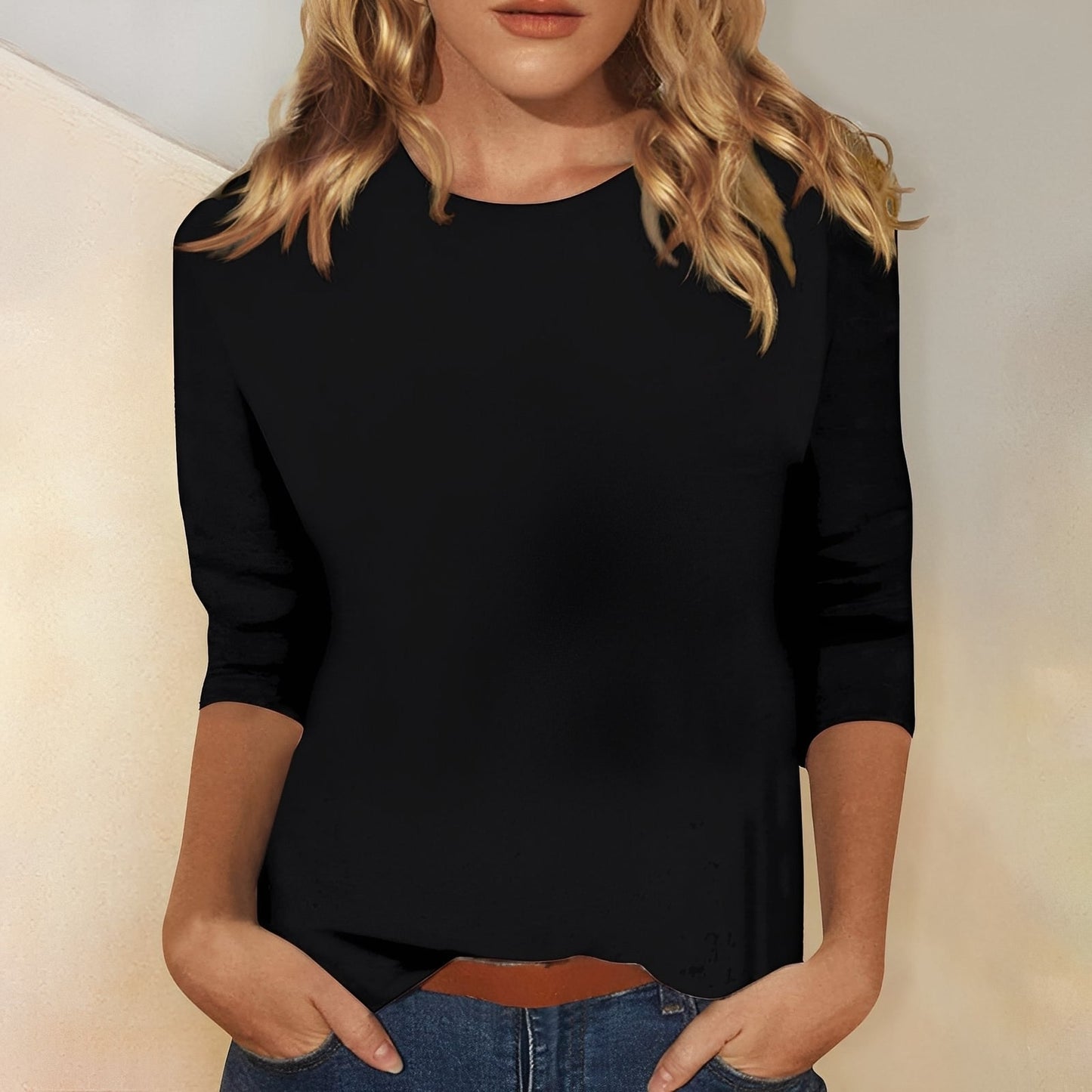 Louisa - Lässiges, einfaches Damen-Langarmshirt
