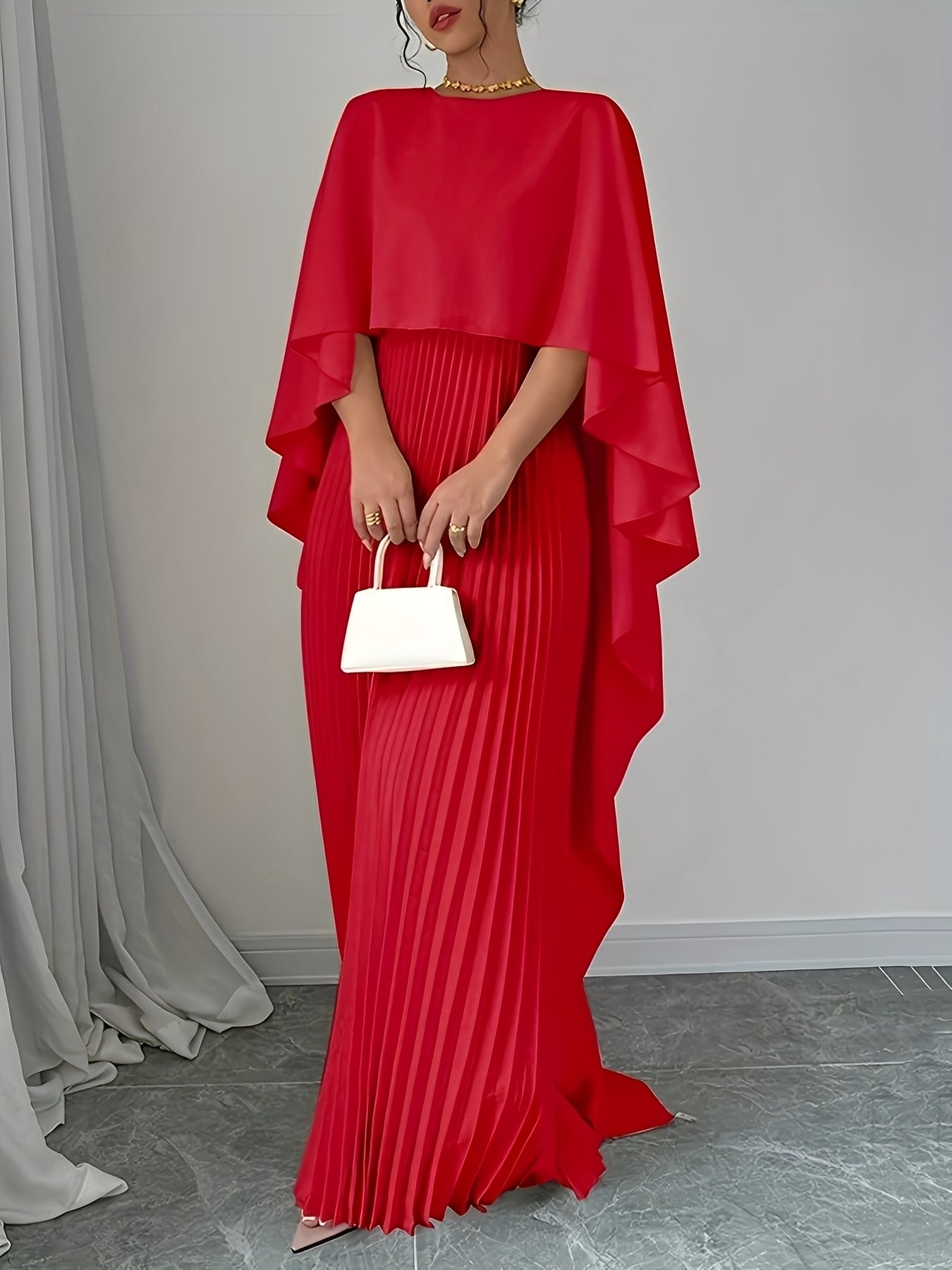 Katherine - Elegantes, locker geschnittenes langes Damenkleid
