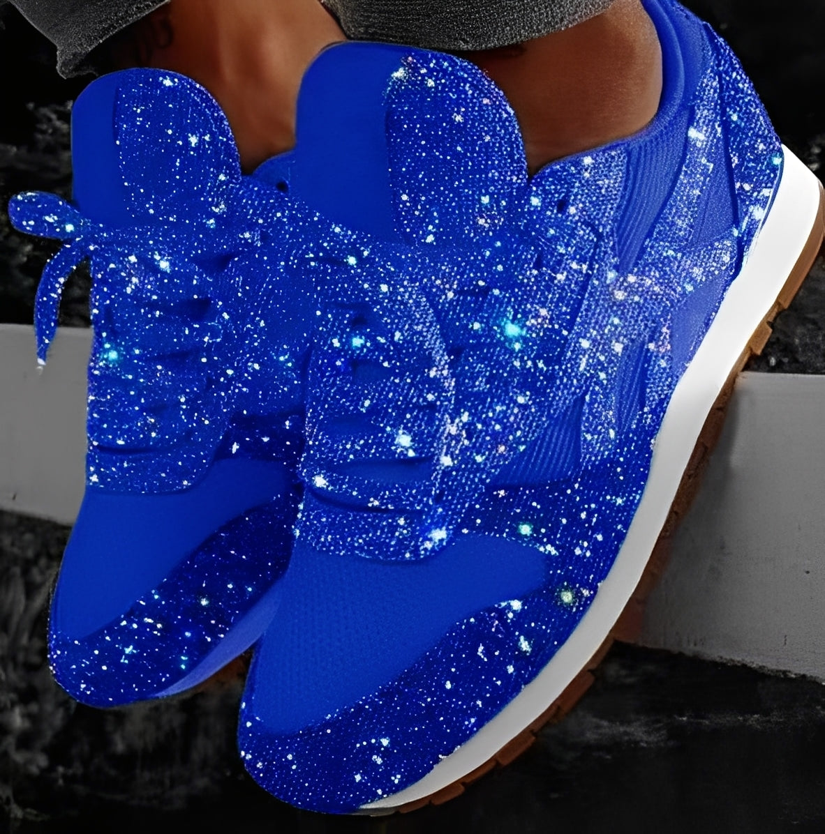 Kaycee - Glänzende und bequeme Muffin-Sneaker für Damen