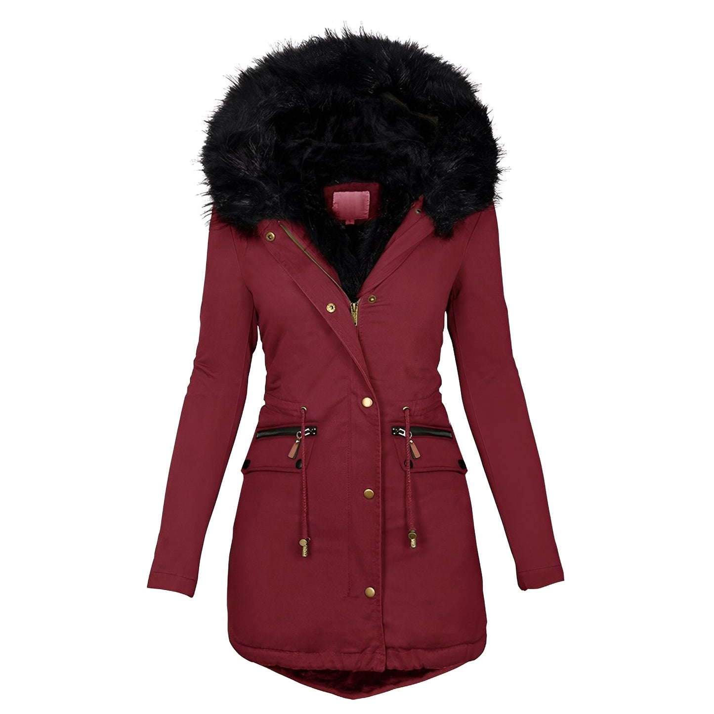 Camilla - Elegante, warme Damenjacke mit Fell