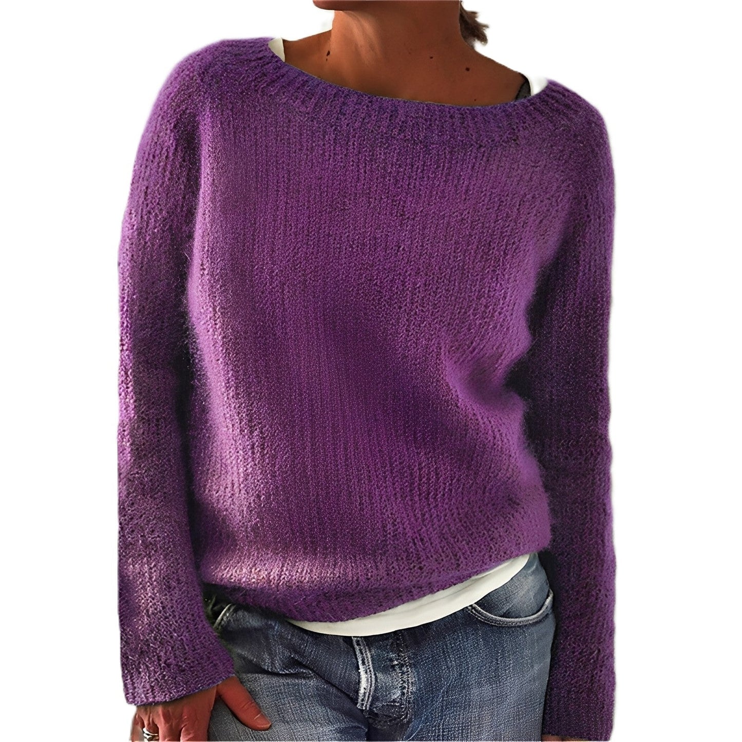 Angelia - Gemütlicher, warmer Damenpullover aus weichem Strick