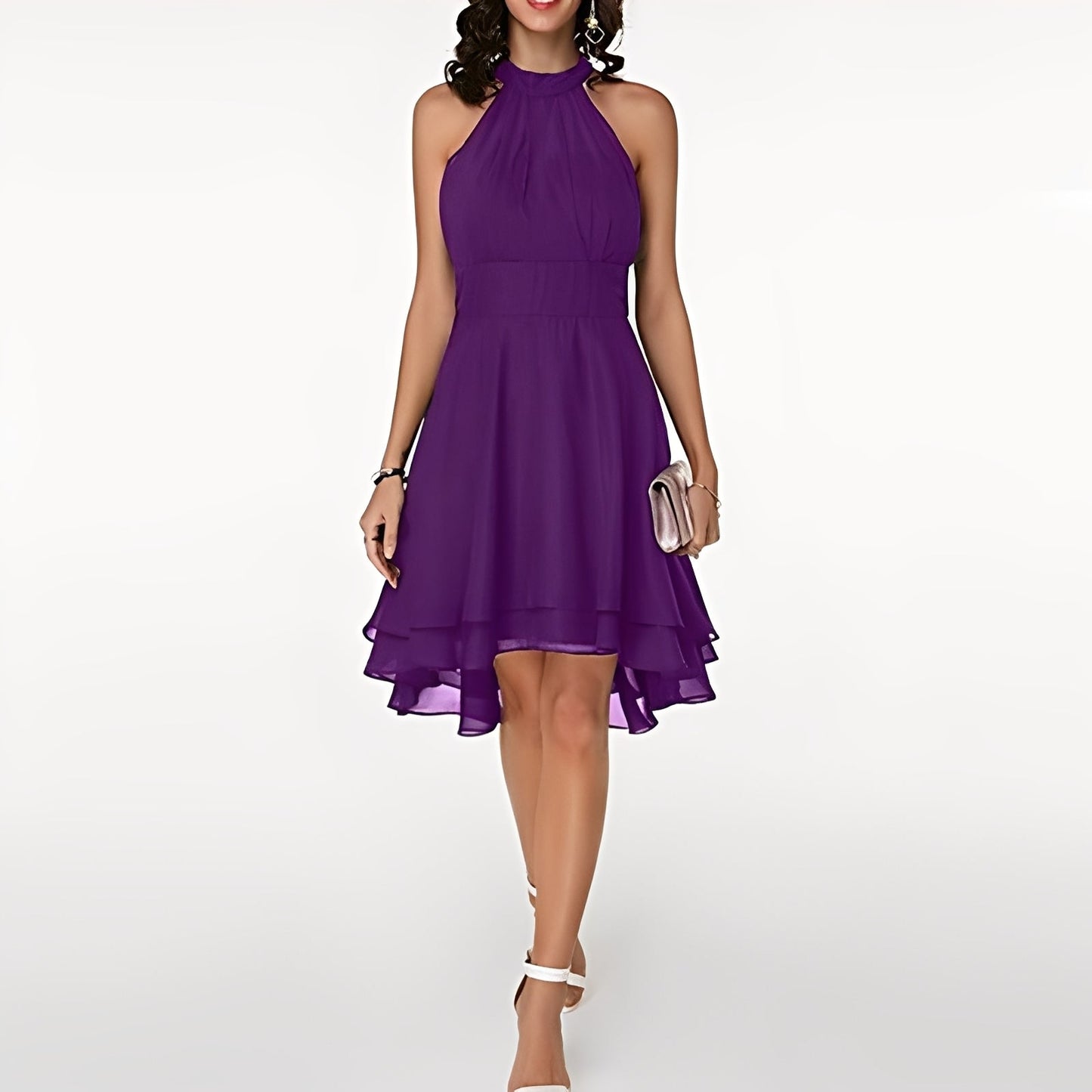 Melissa - Frauen-Chiffonkleid mit schönen Rüschen