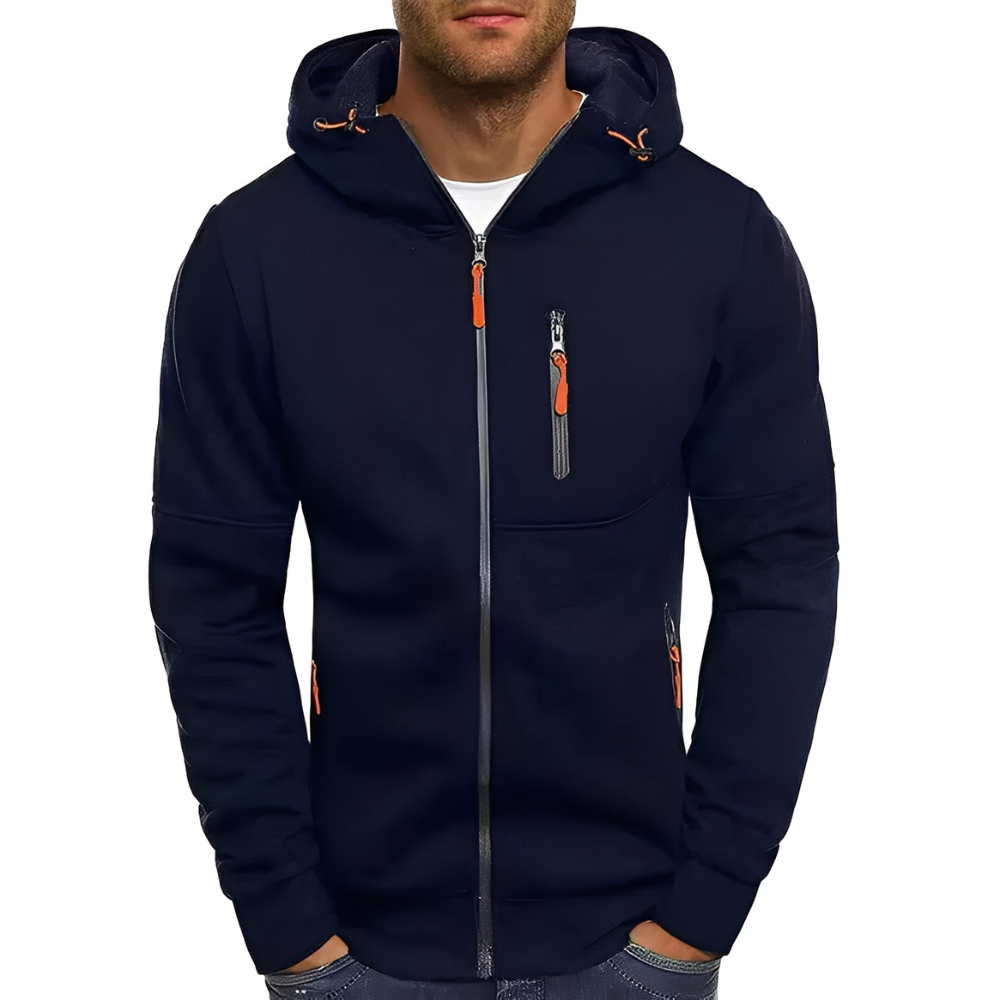 Miller - Bequeme Herrenjacke mit Kapuze und Reißverschluss