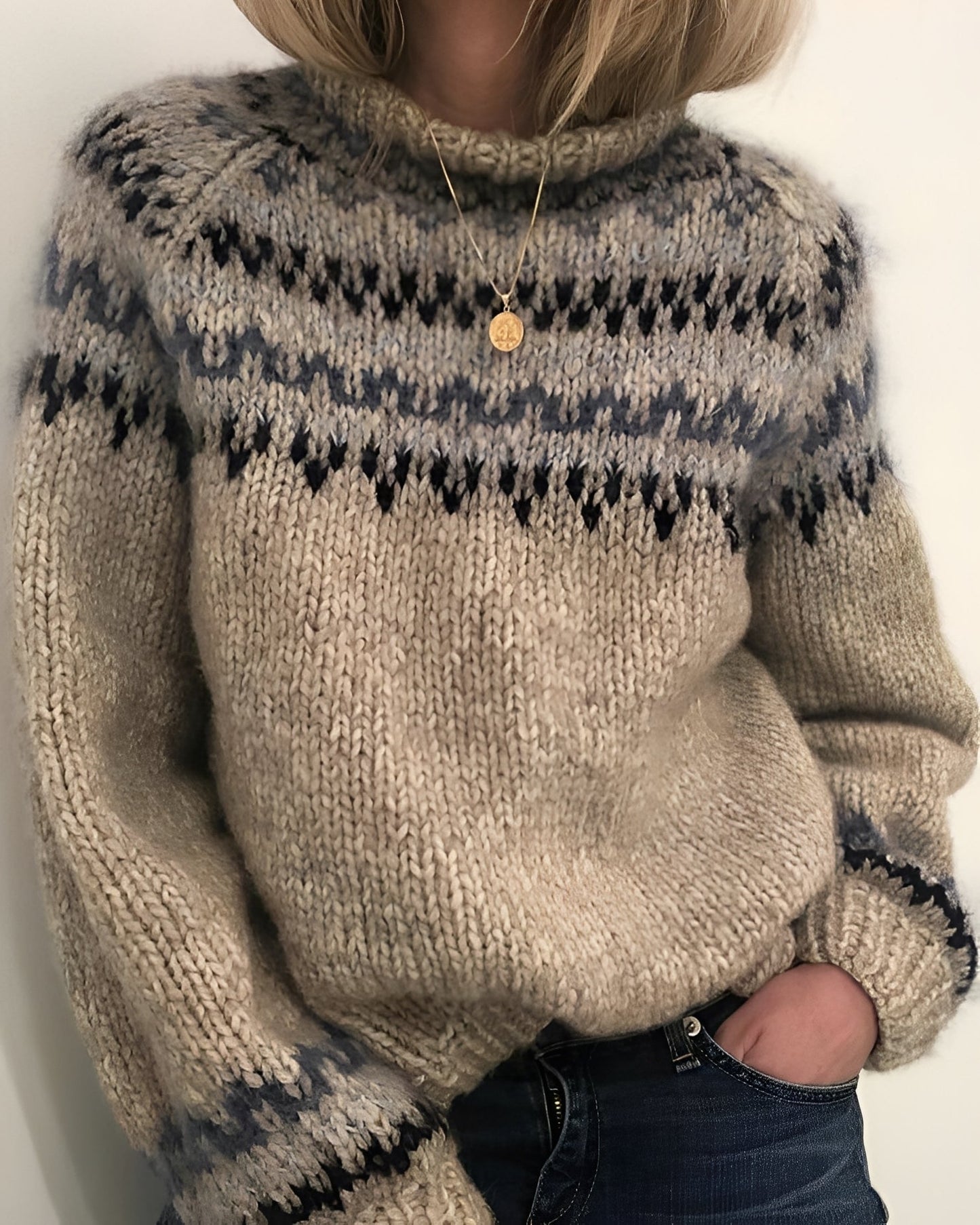Gemma - Schicker Damenpullover mit hohem Kragen